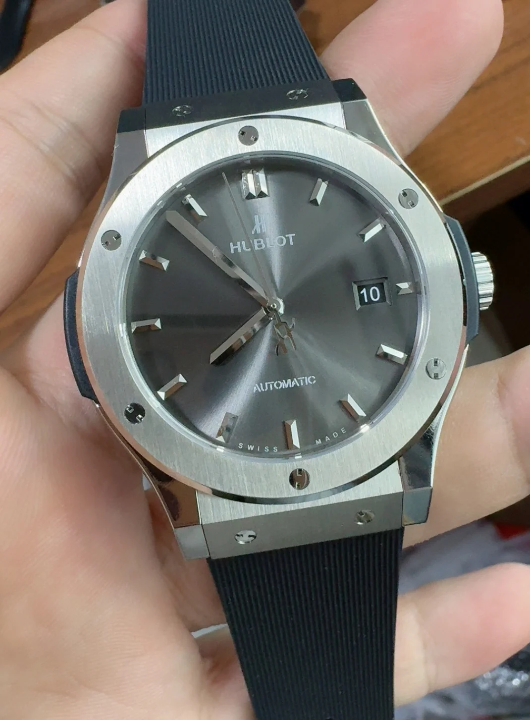 Hublot Classic Fusion Titanium — photographed off the sweep