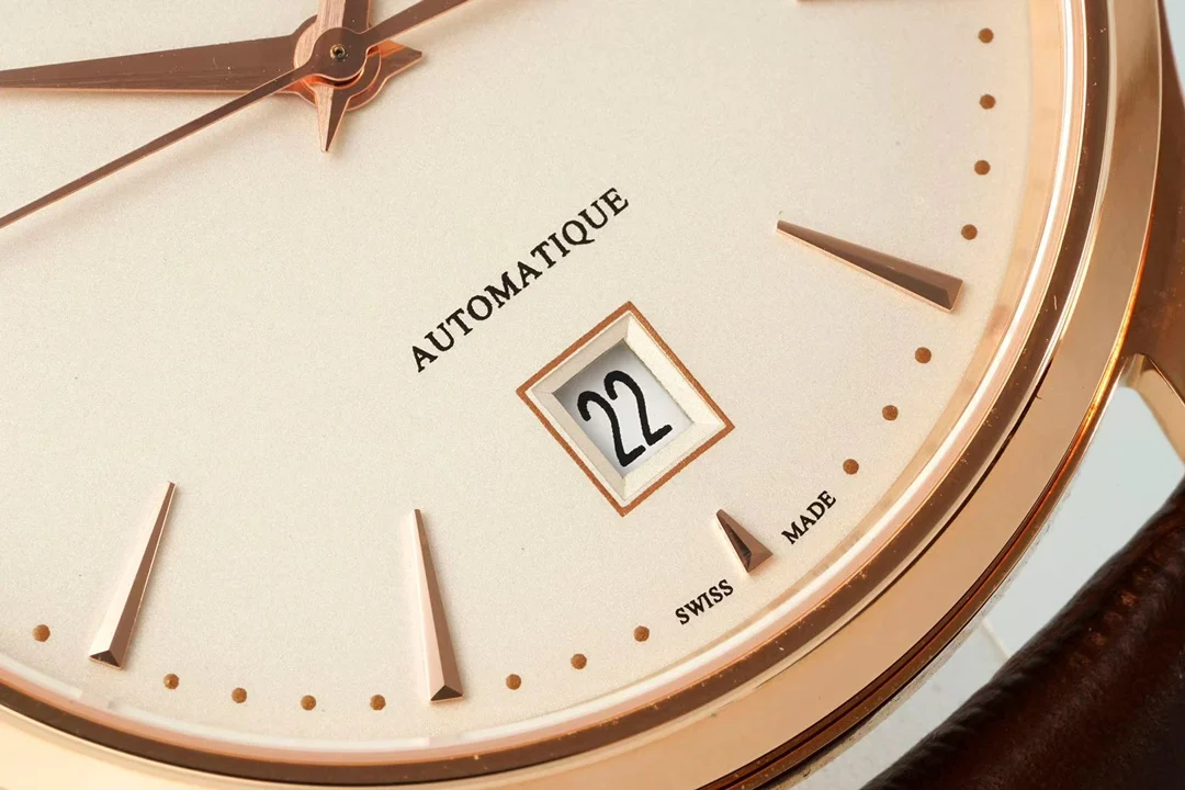 IM's new minimalist ultra-thin design – the Jaeger-LeCoultre — photographed off the sweep