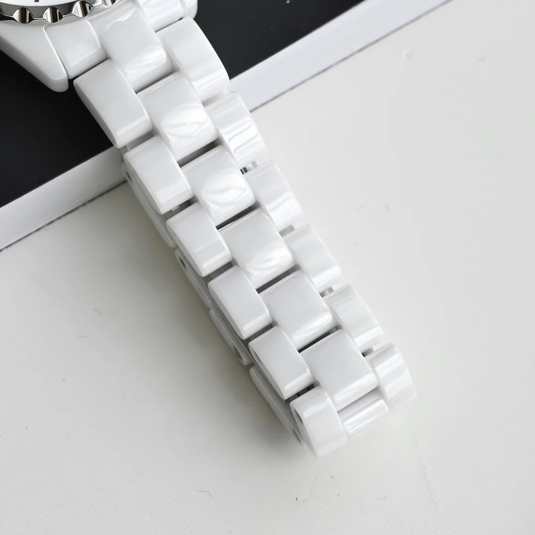 Imported from South Korea, this precision ceramic strap — photographed off the sweep
