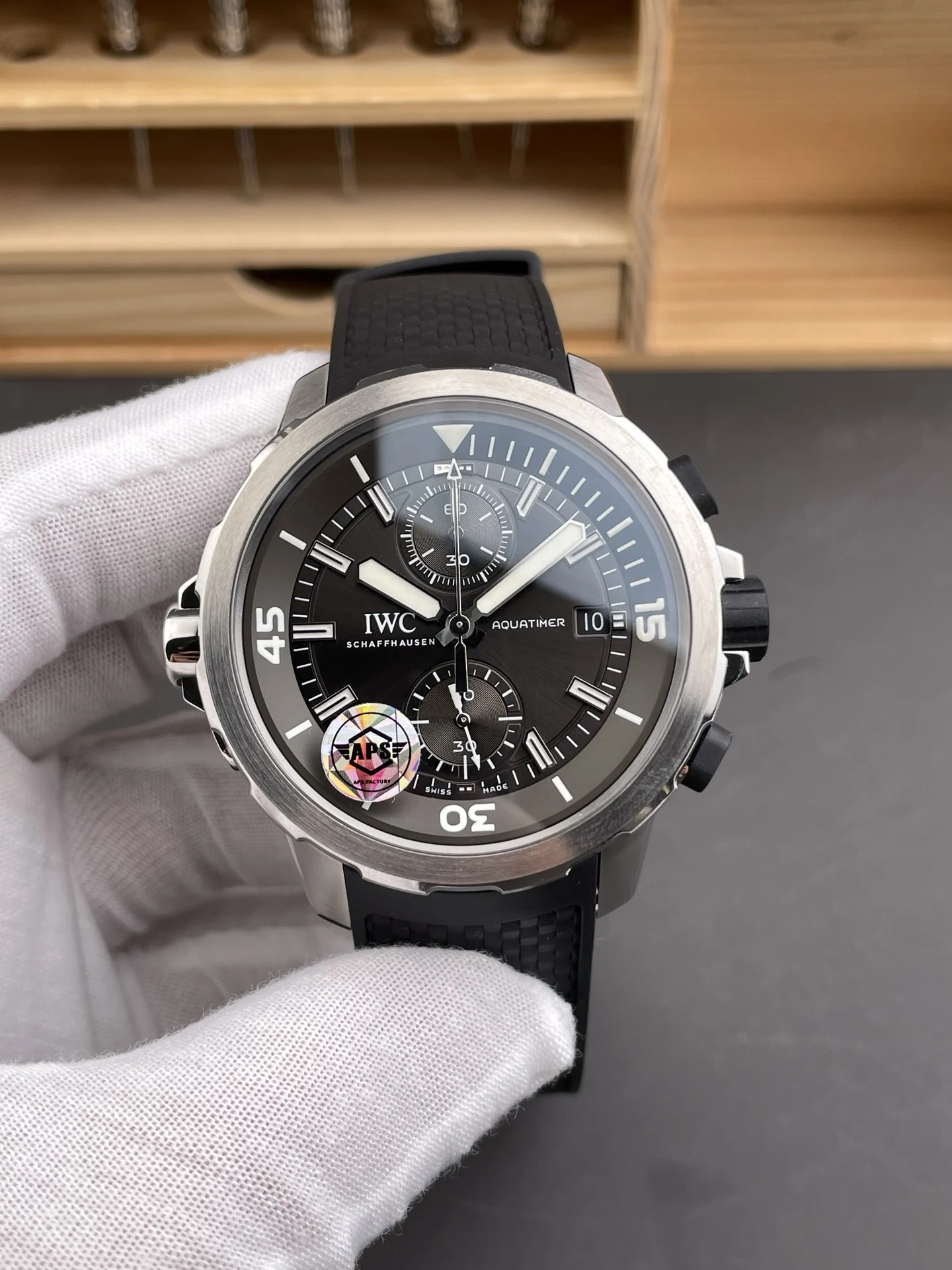 IWC 44mm — photographed off the sweep