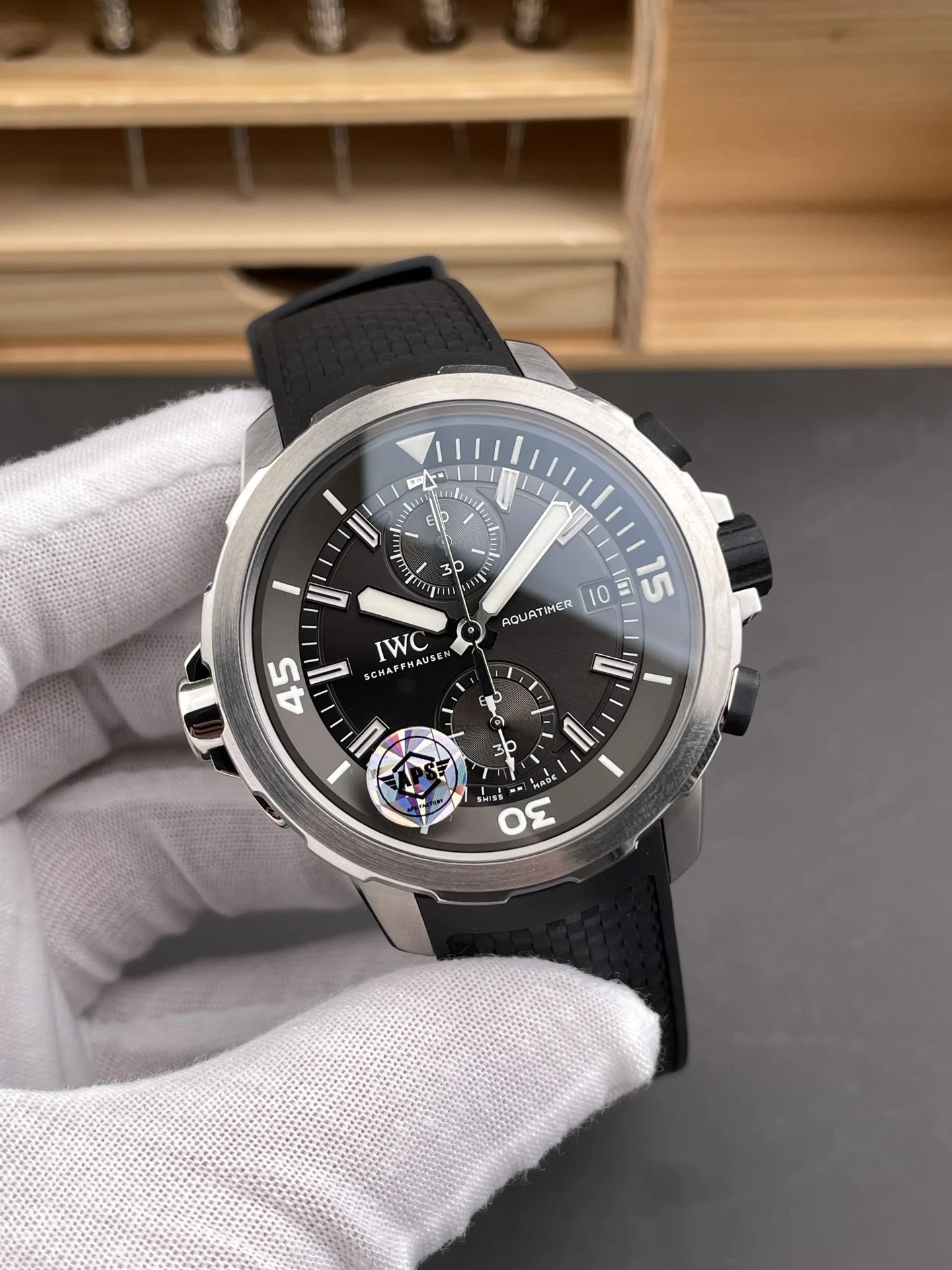 IWC 44mm — photographed off the sweep