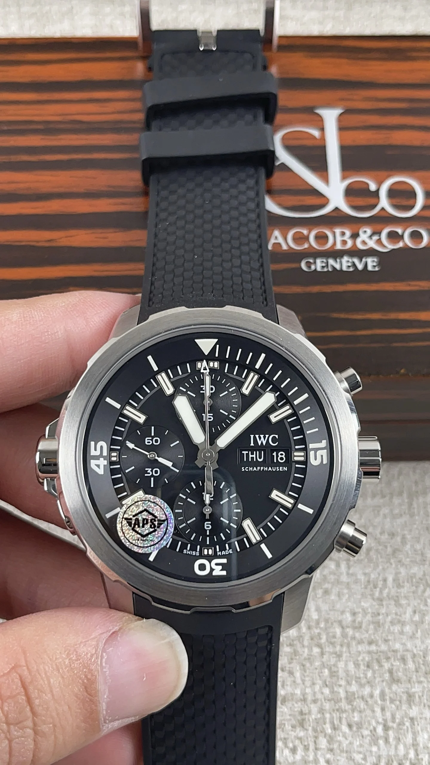 IWC Aquanaut Multifunction Chronograph Collection! Paired — photographed off the sweep