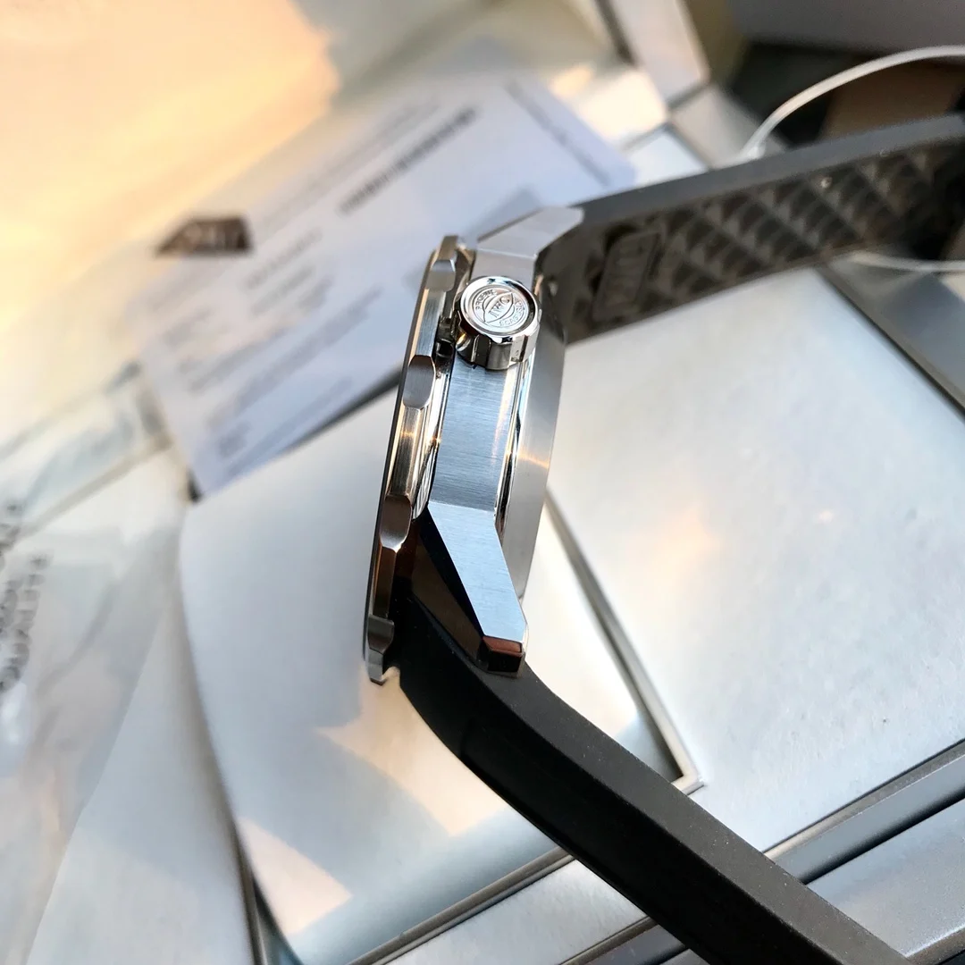 IWC Aquatimer Steel Black Dial 44mm — photographed off the sweep