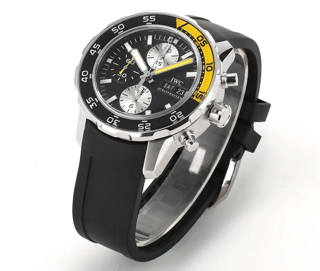 IWC Aquatimer Steel Silver Dial — detail