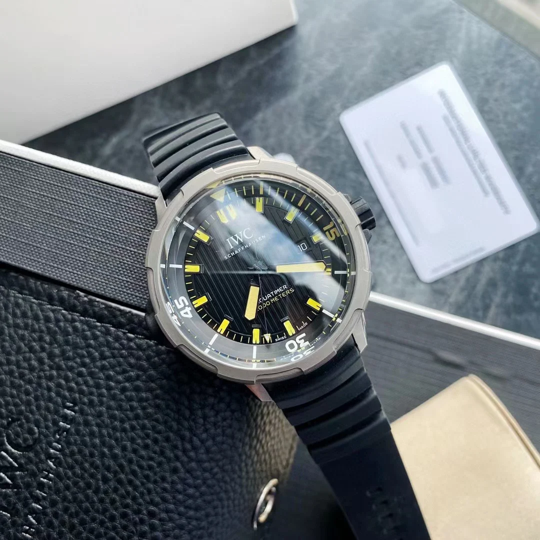IWC Aquatimer Titanium Black Dial — photographed off the sweep