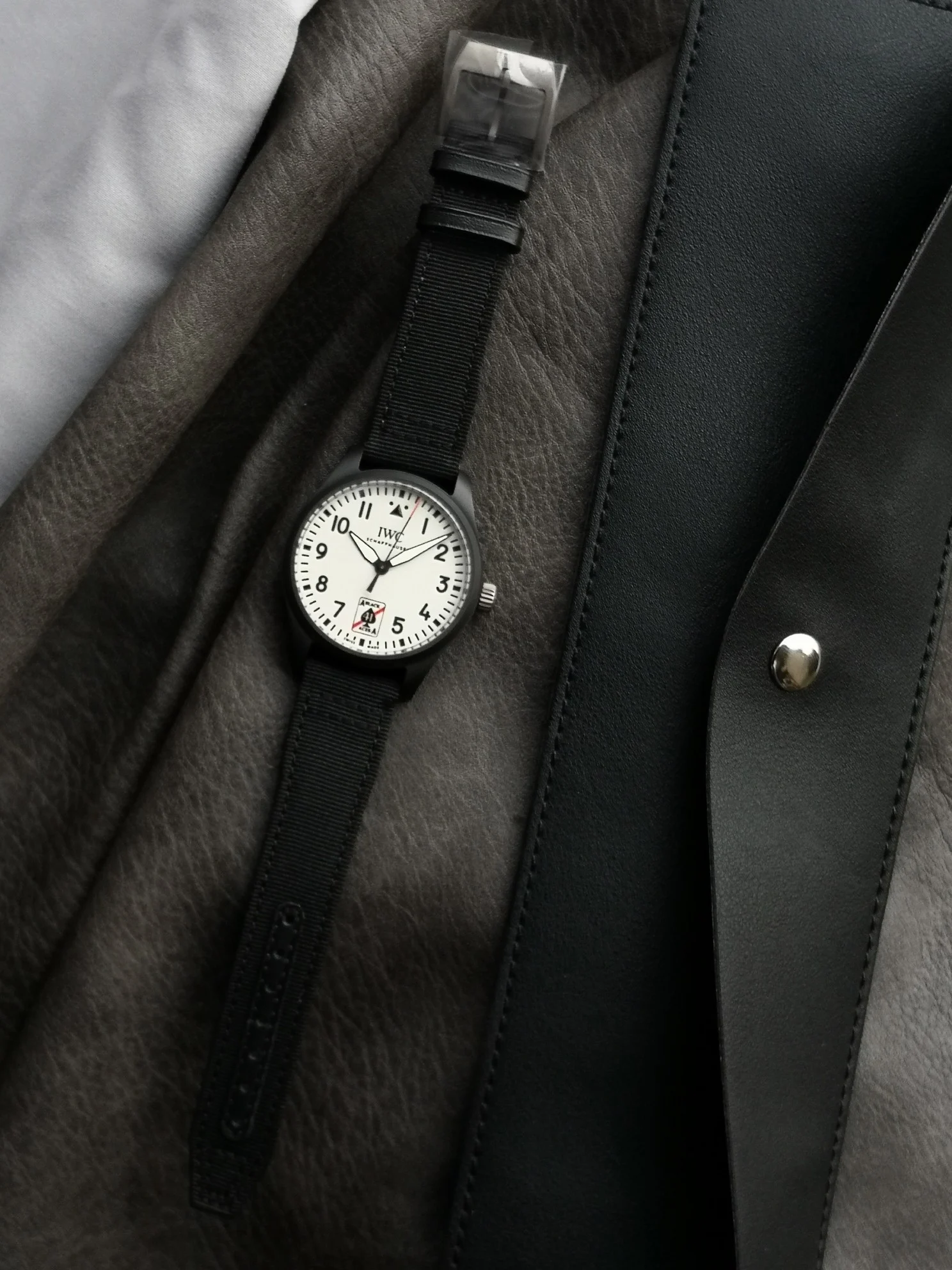 IWC Black Dial — photographed off the sweep