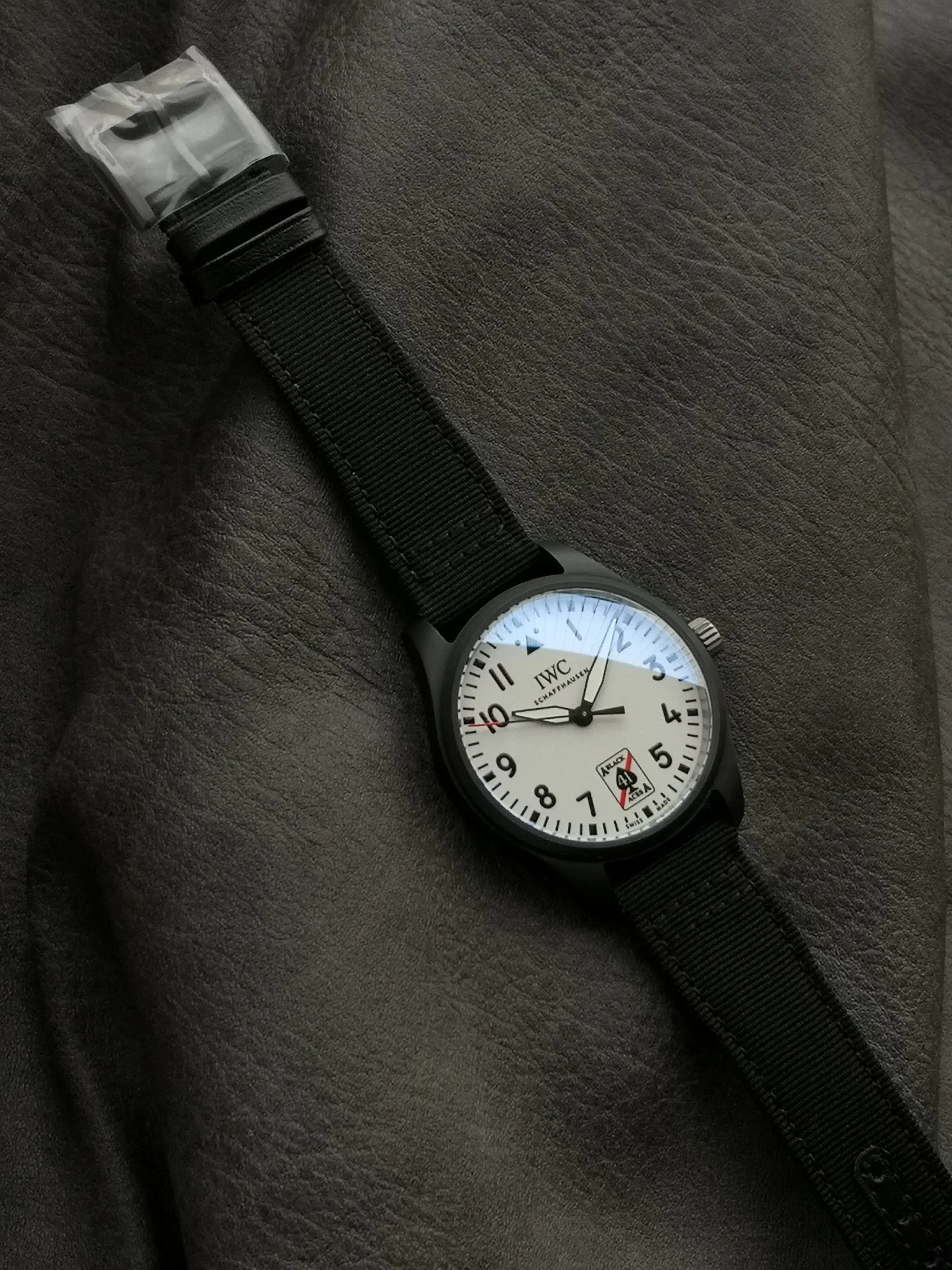 IWC Black Dial — photographed off the sweep