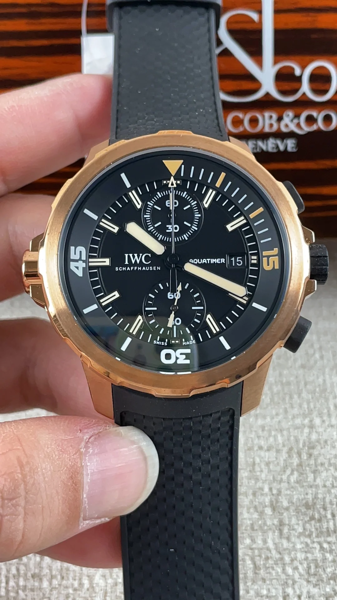 IWC Bronze — photographed off the sweep