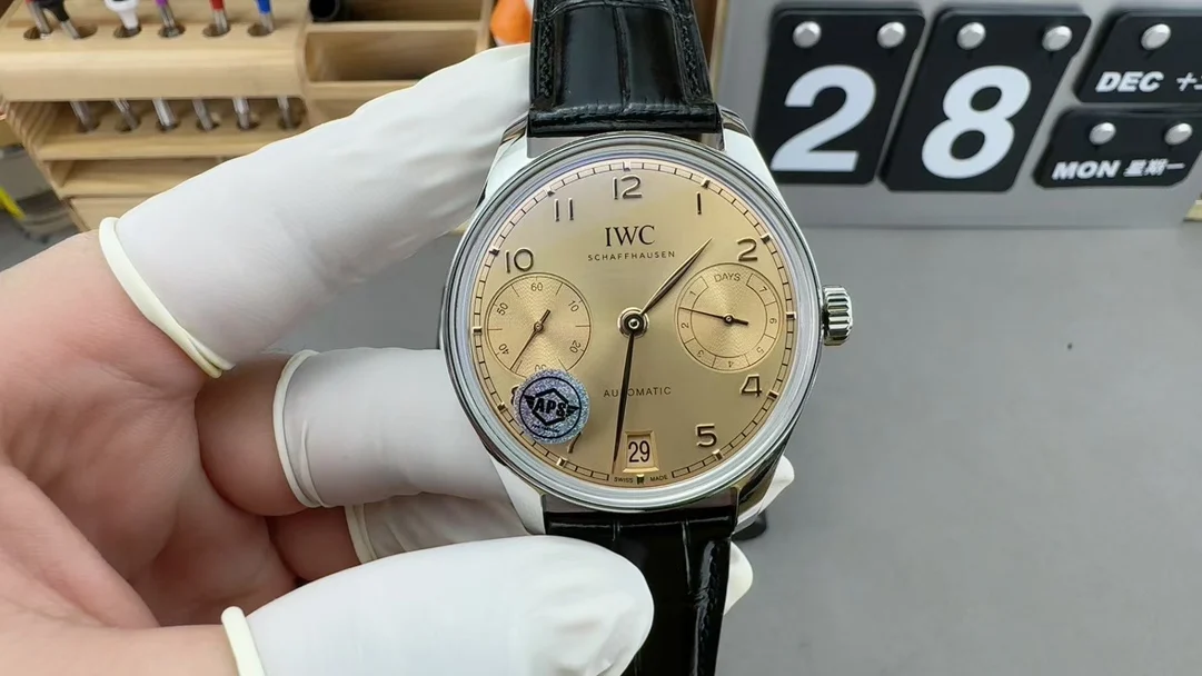 IWC Champagne — photographed off the sweep