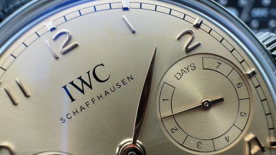 IWC Champagne — photographed off the sweep