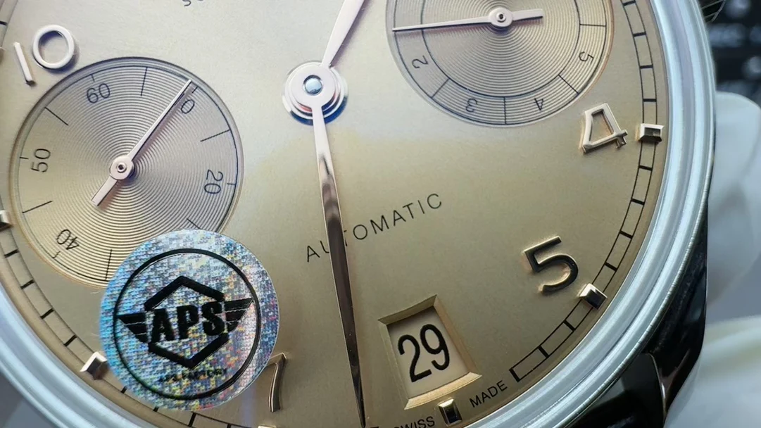 IWC Champagne — photographed off the sweep