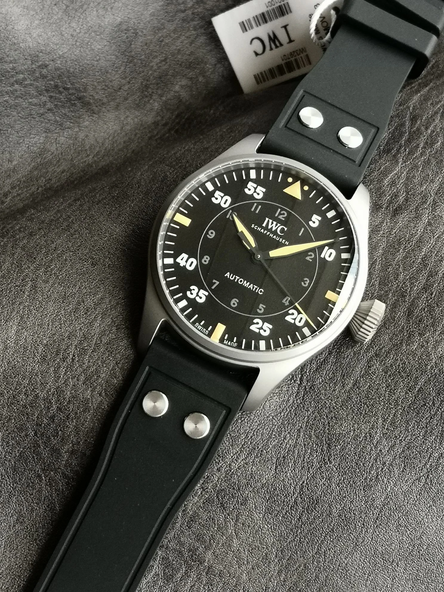 IWC Green Dial — photographed off the sweep