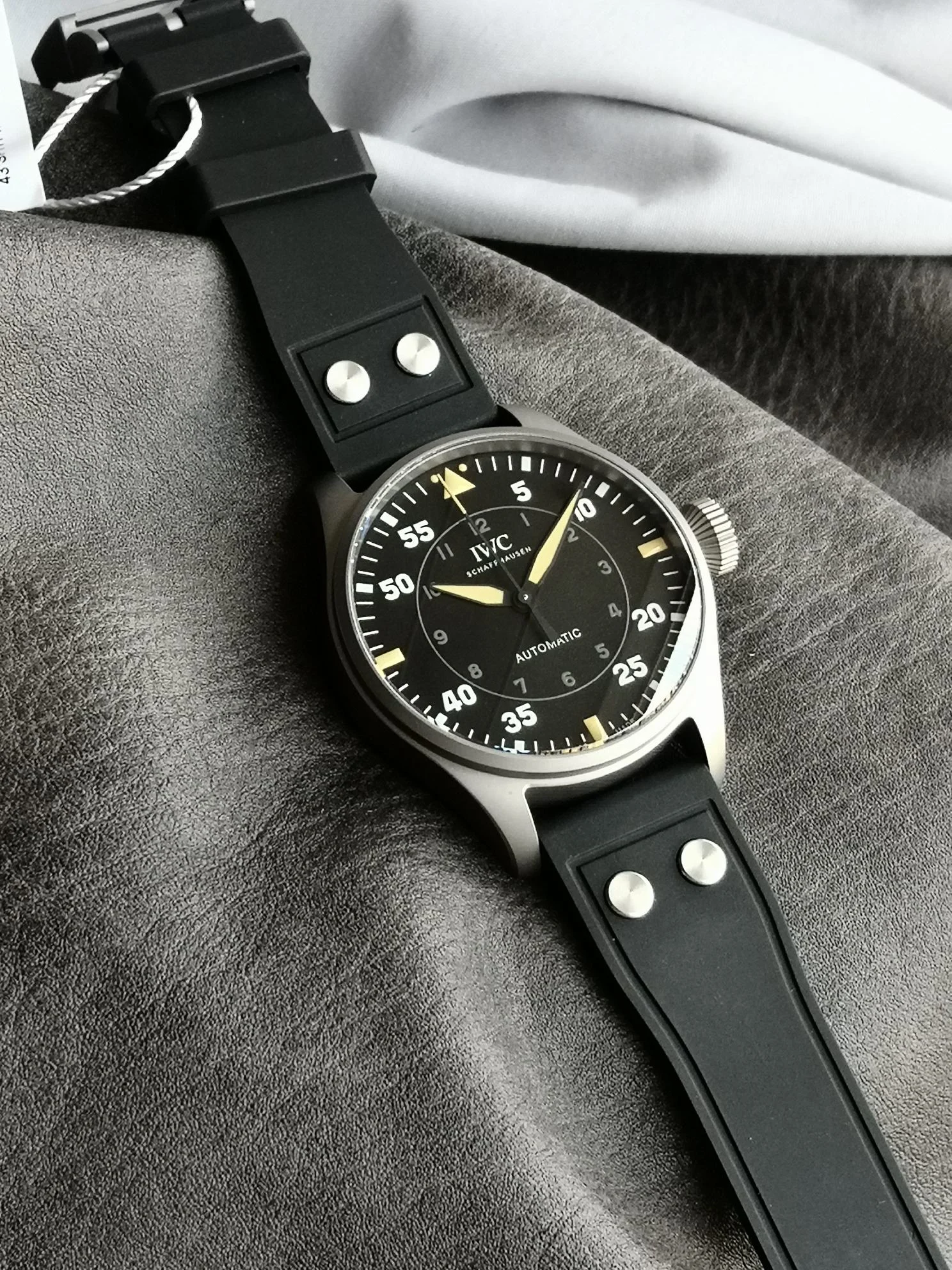 IWC Green Dial — photographed off the sweep