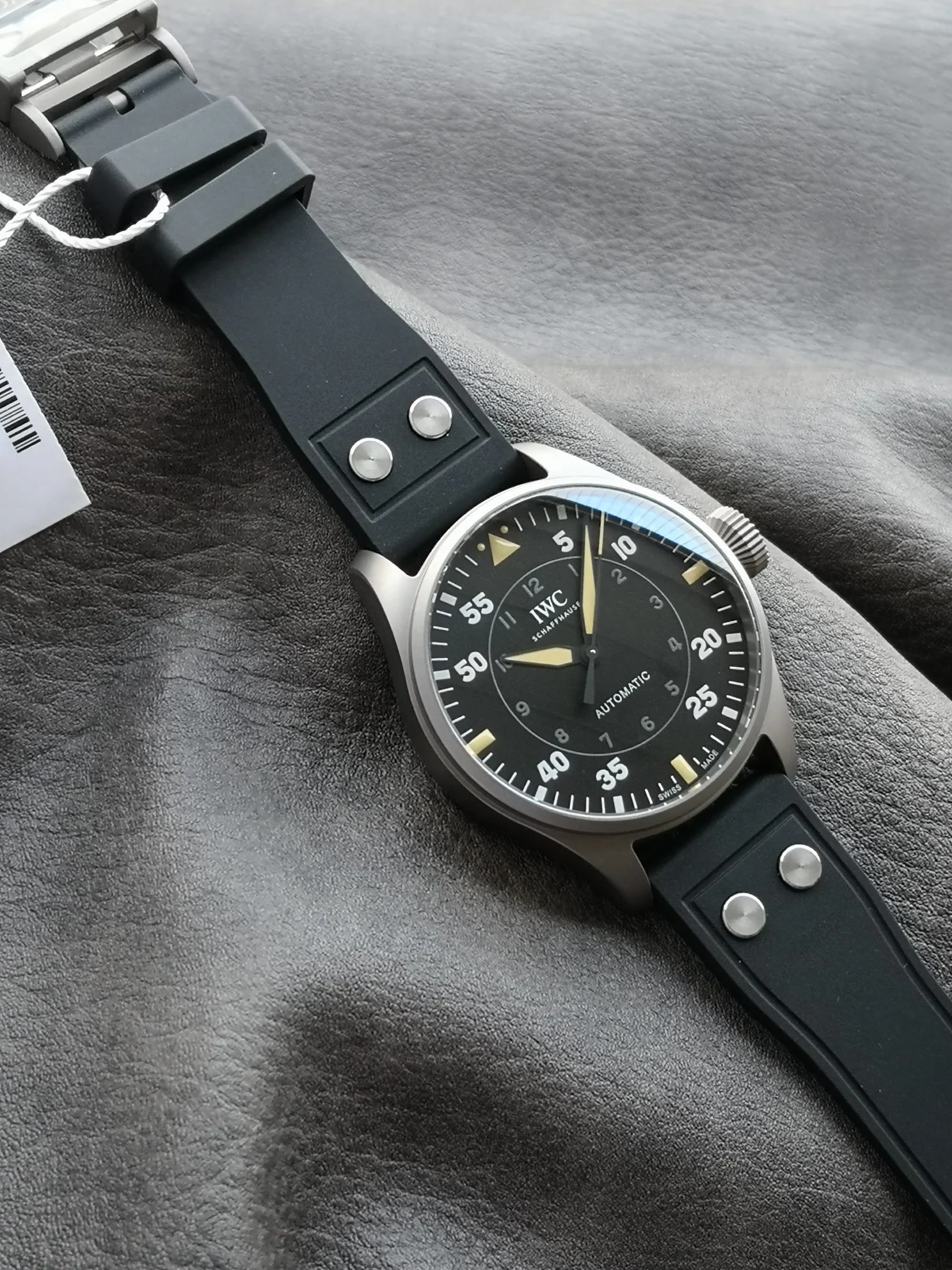 IWC Green Dial — photographed off the sweep