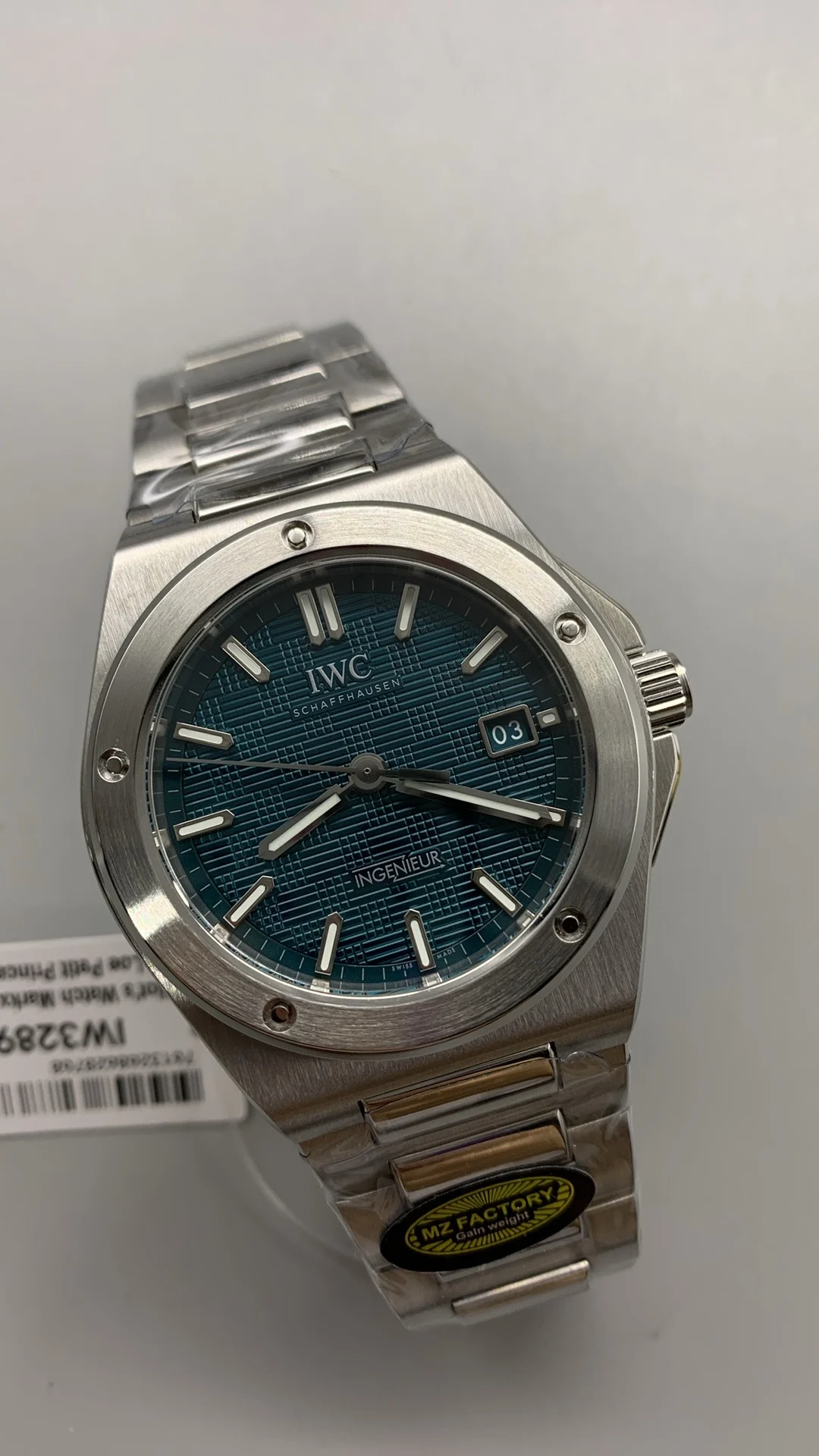 IWC Ingenieur Green Dial — photographed off the sweep