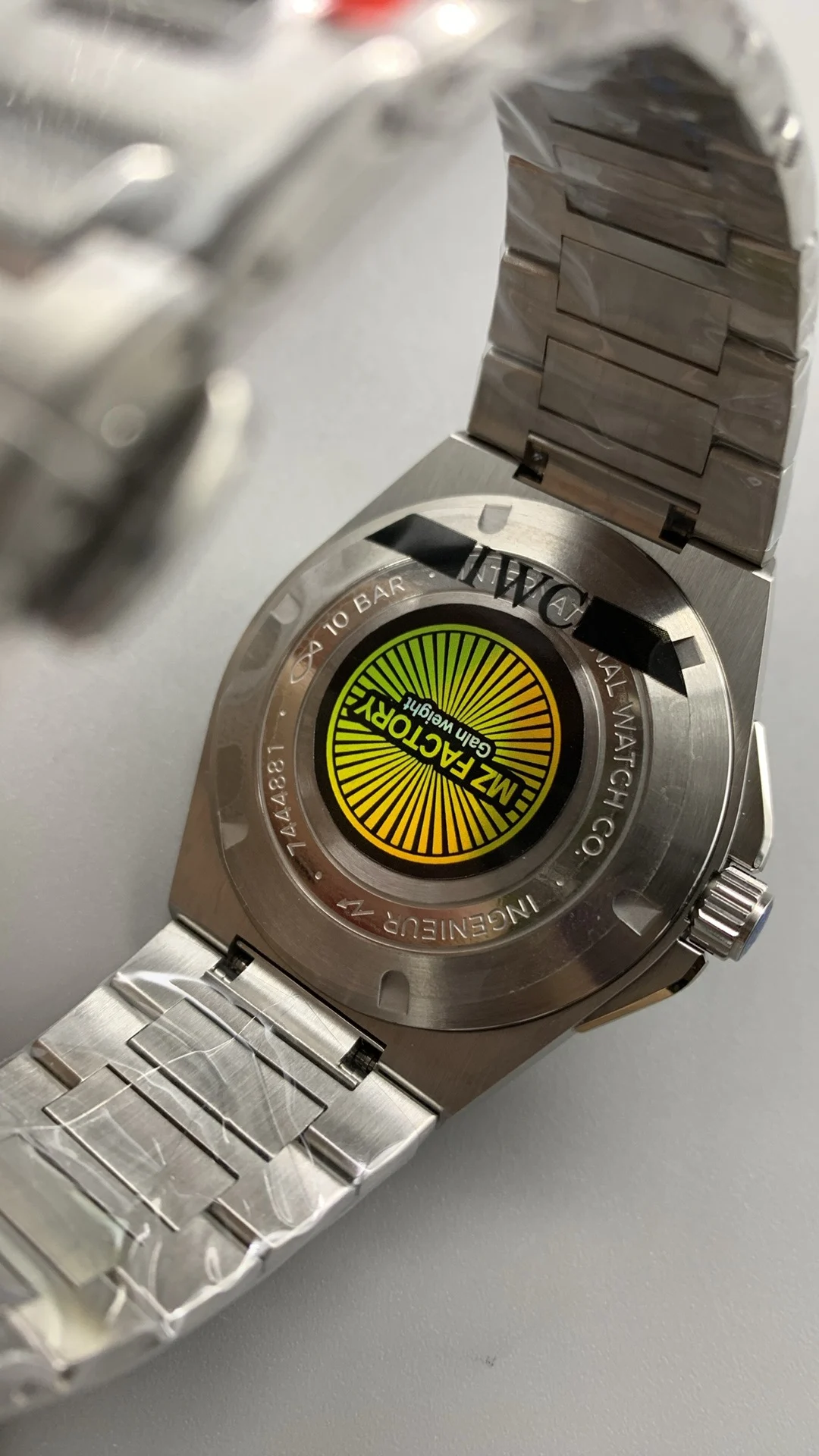 IWC Ingenieur Green Dial — photographed off the sweep