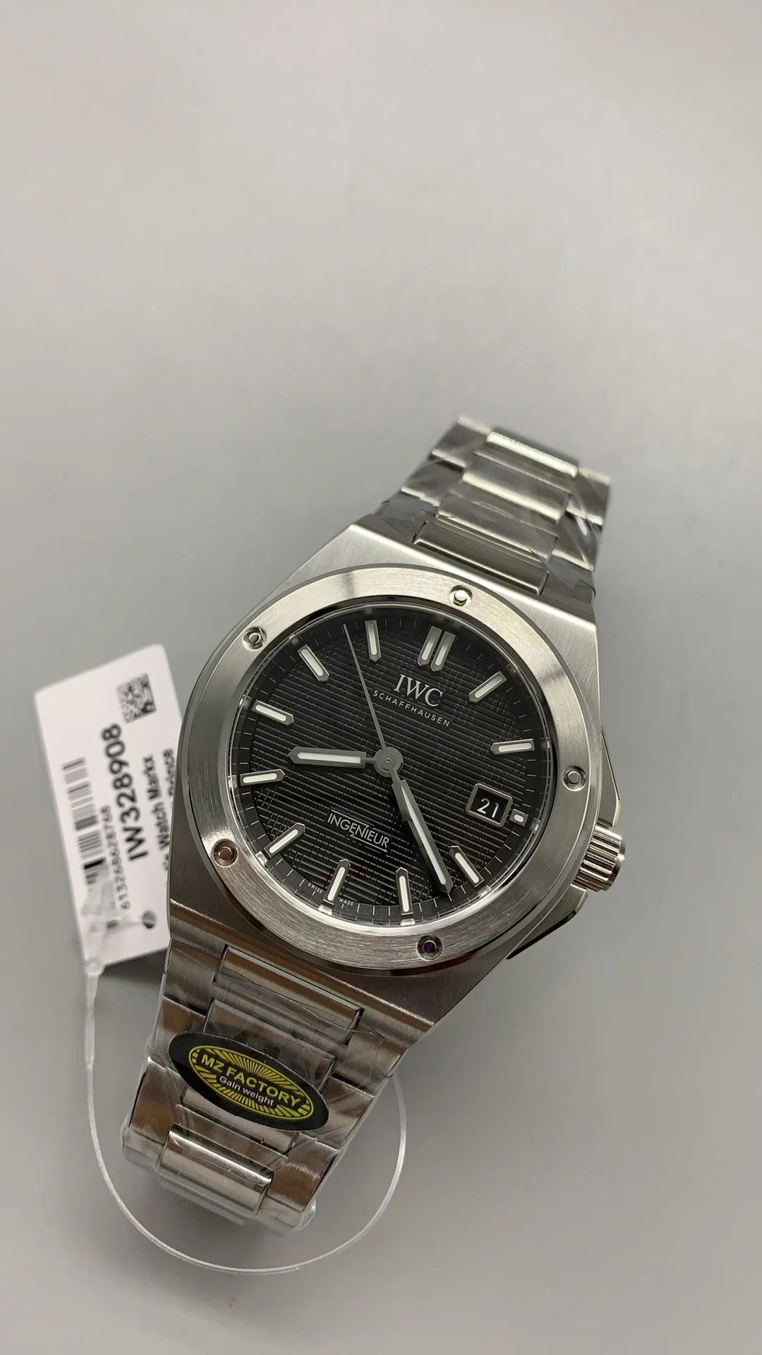 IWC Ingenieur Green Dial — photographed off the sweep