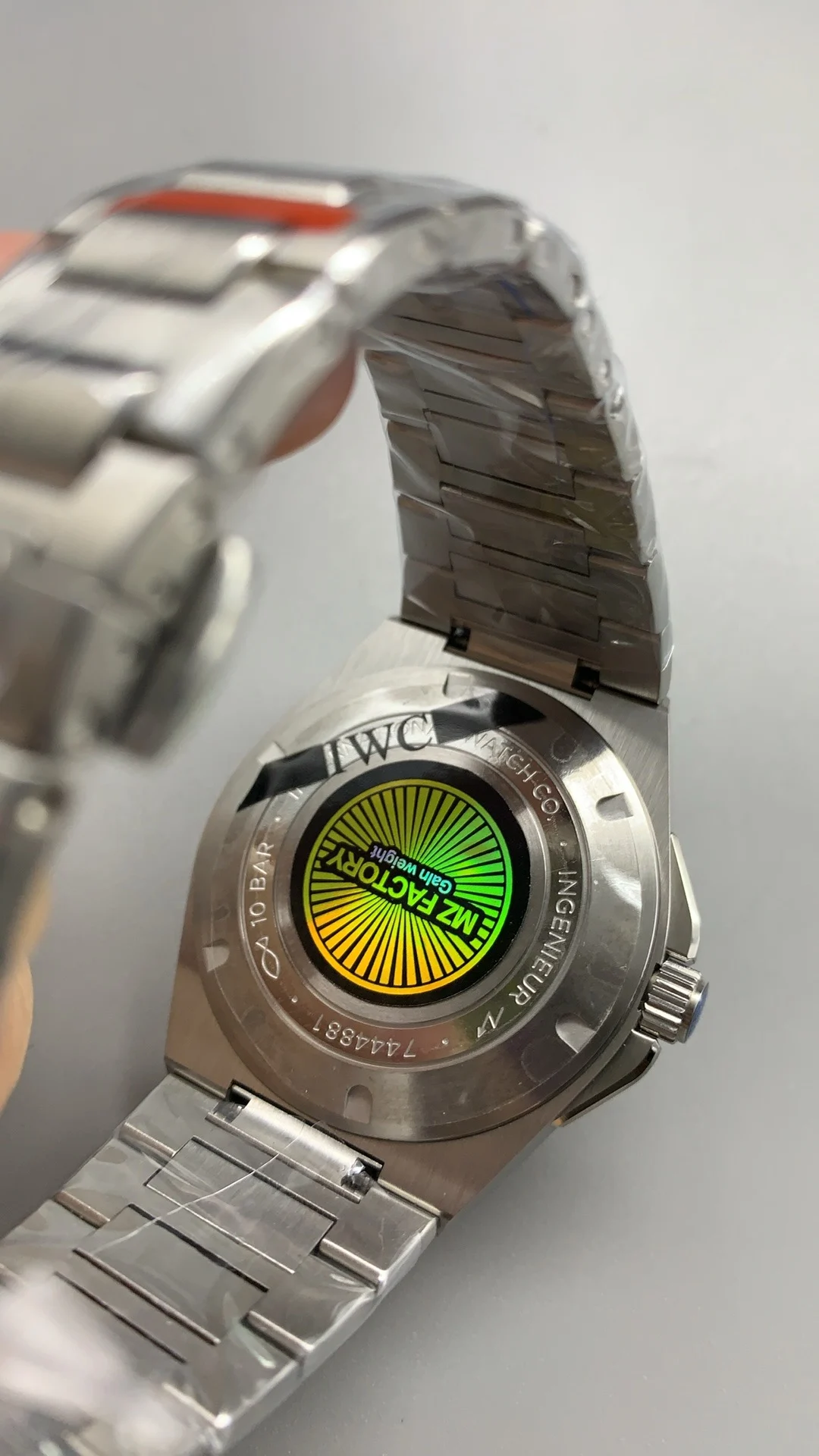 IWC Ingenieur Green Dial — photographed off the sweep