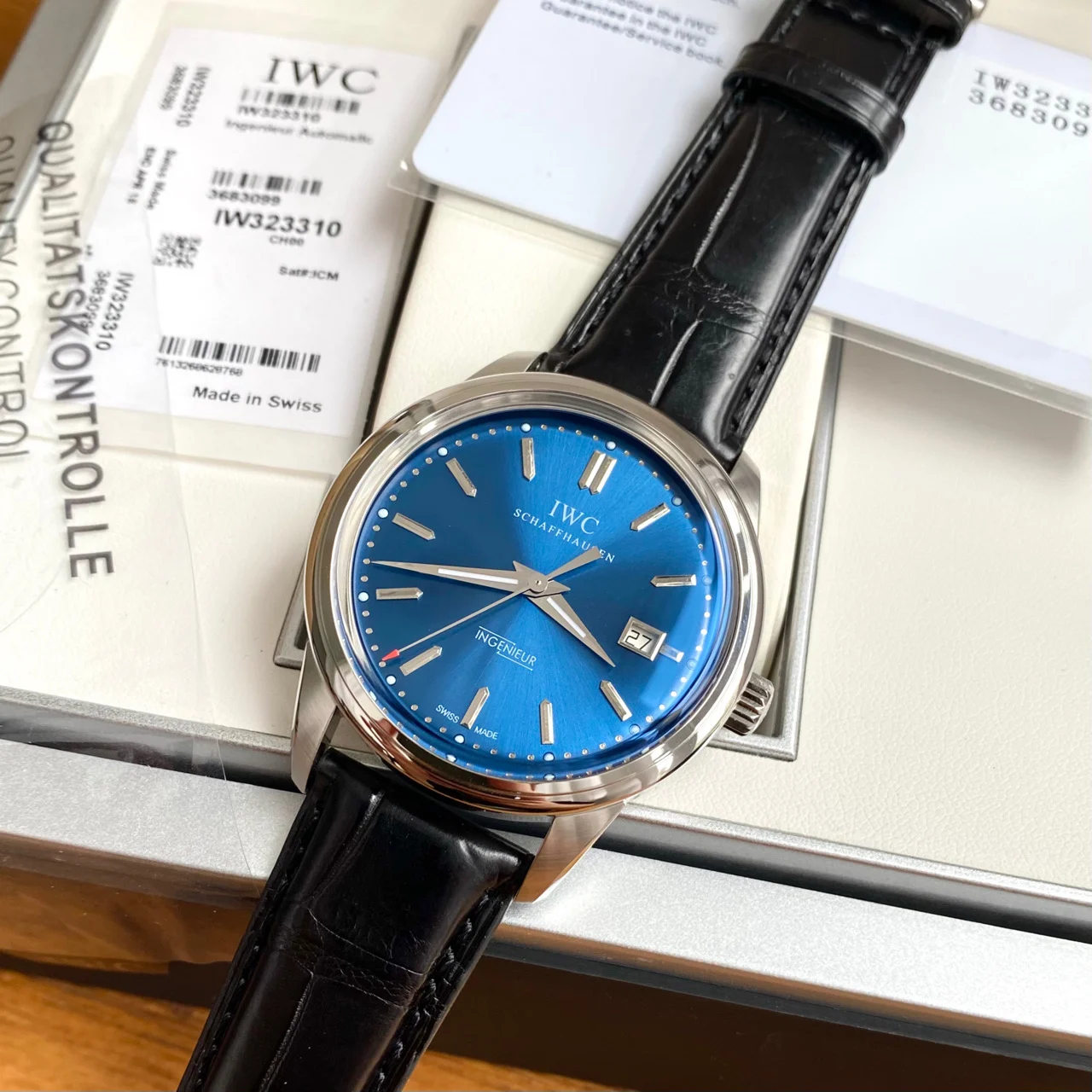 IWC Ingenieur IW323310 — photographed off the sweep