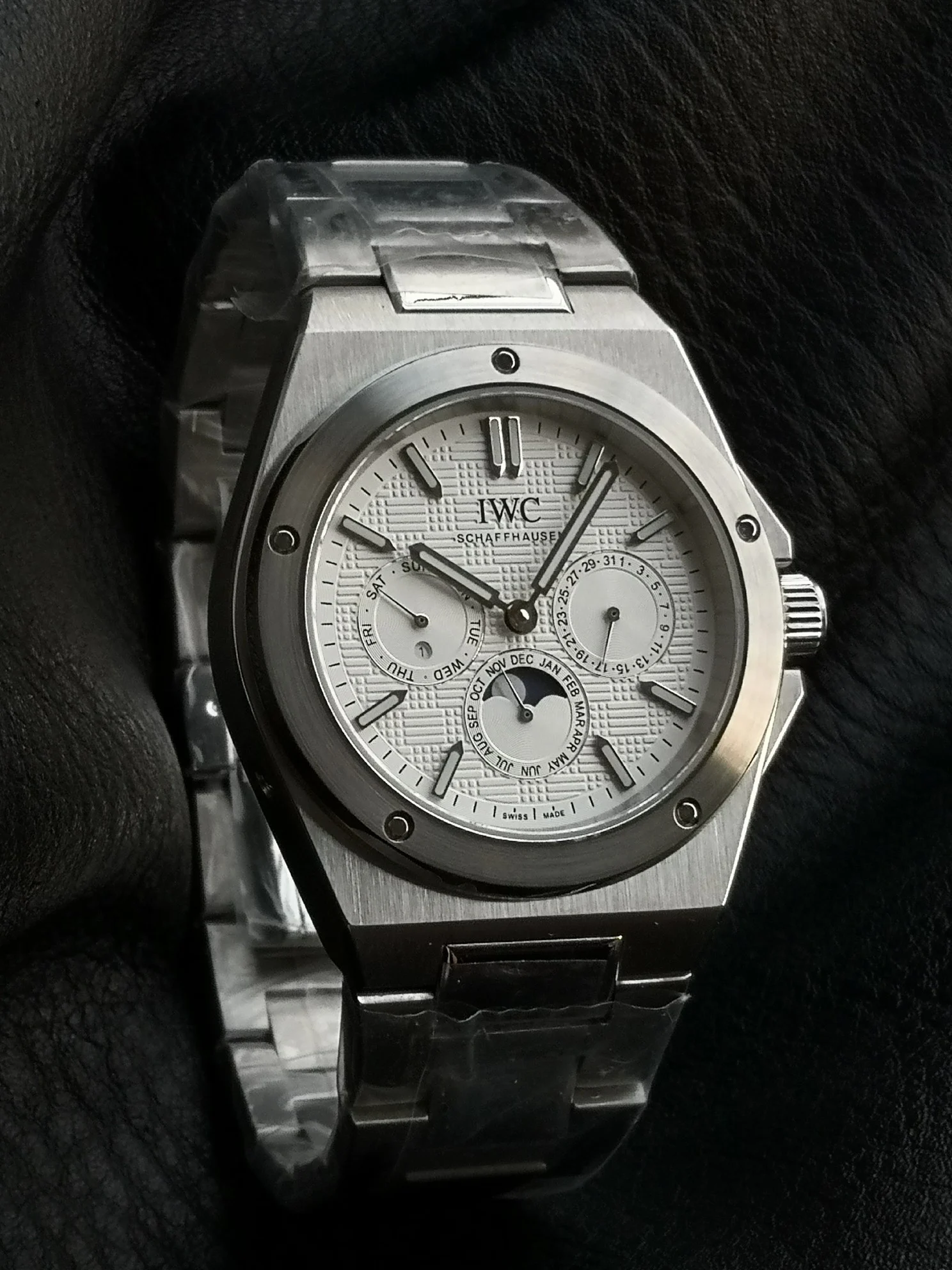 IWC Ingenieur Perpetual Calendar — photographed off the sweep