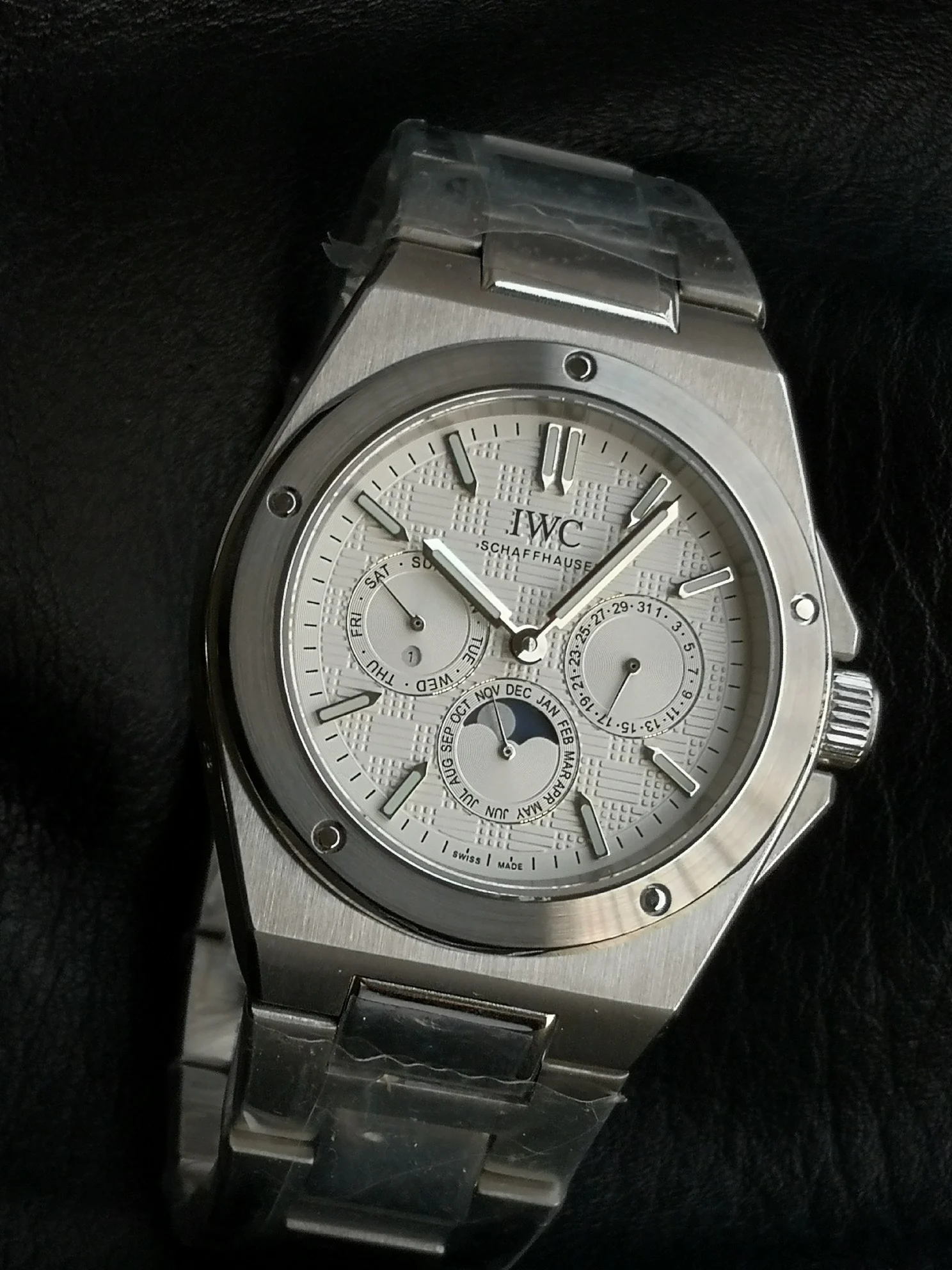 IWC Ingenieur Perpetual Calendar — photographed off the sweep
