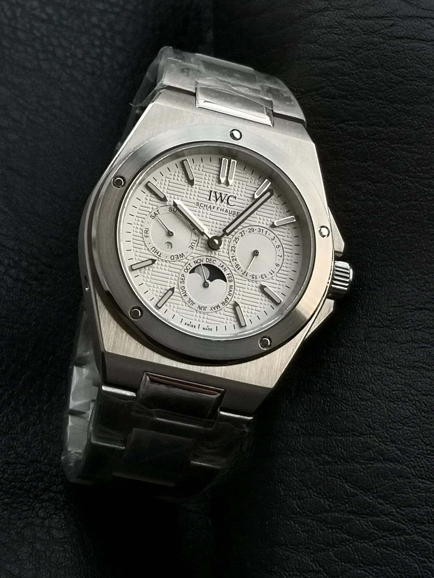 IWC Ingenieur Perpetual Calendar — photographed off the sweep