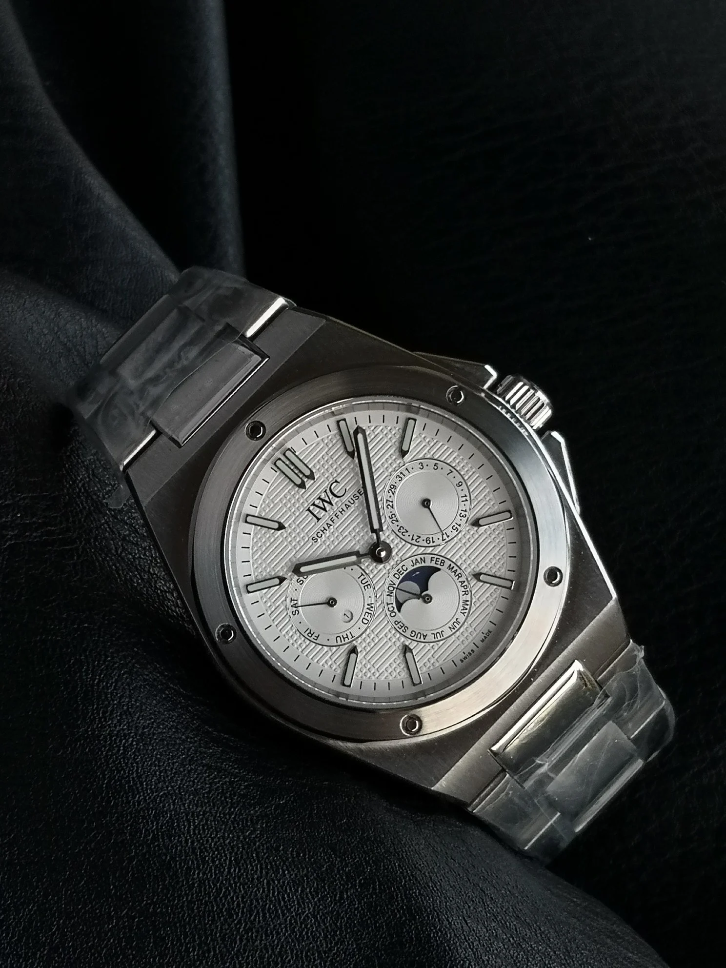 IWC Ingenieur Perpetual Calendar — photographed off the sweep