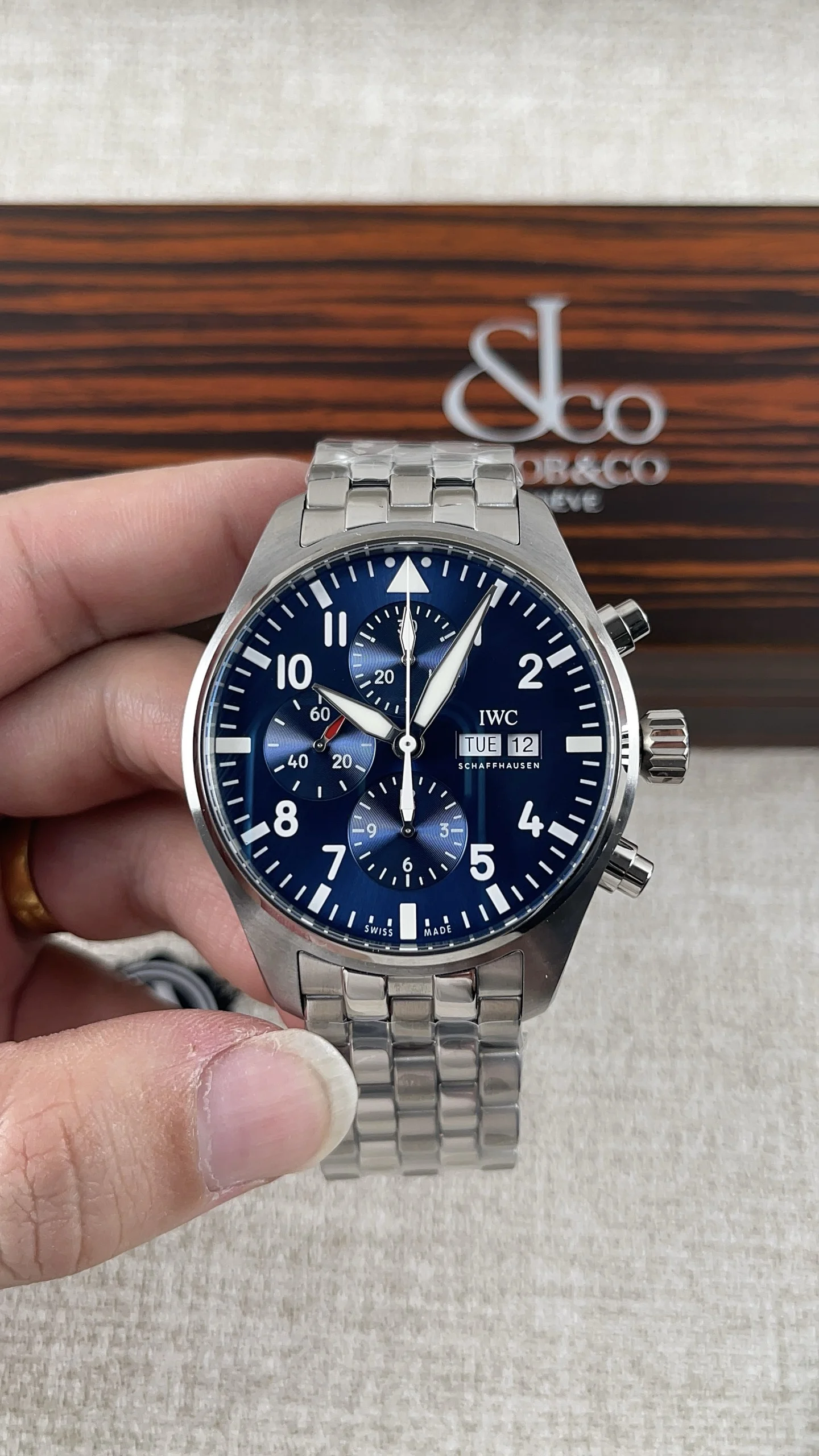 IWC Pilot — photographed off the sweep