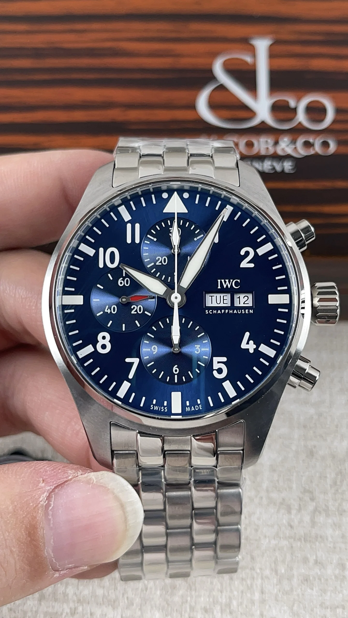 IWC Pilot — photographed off the sweep