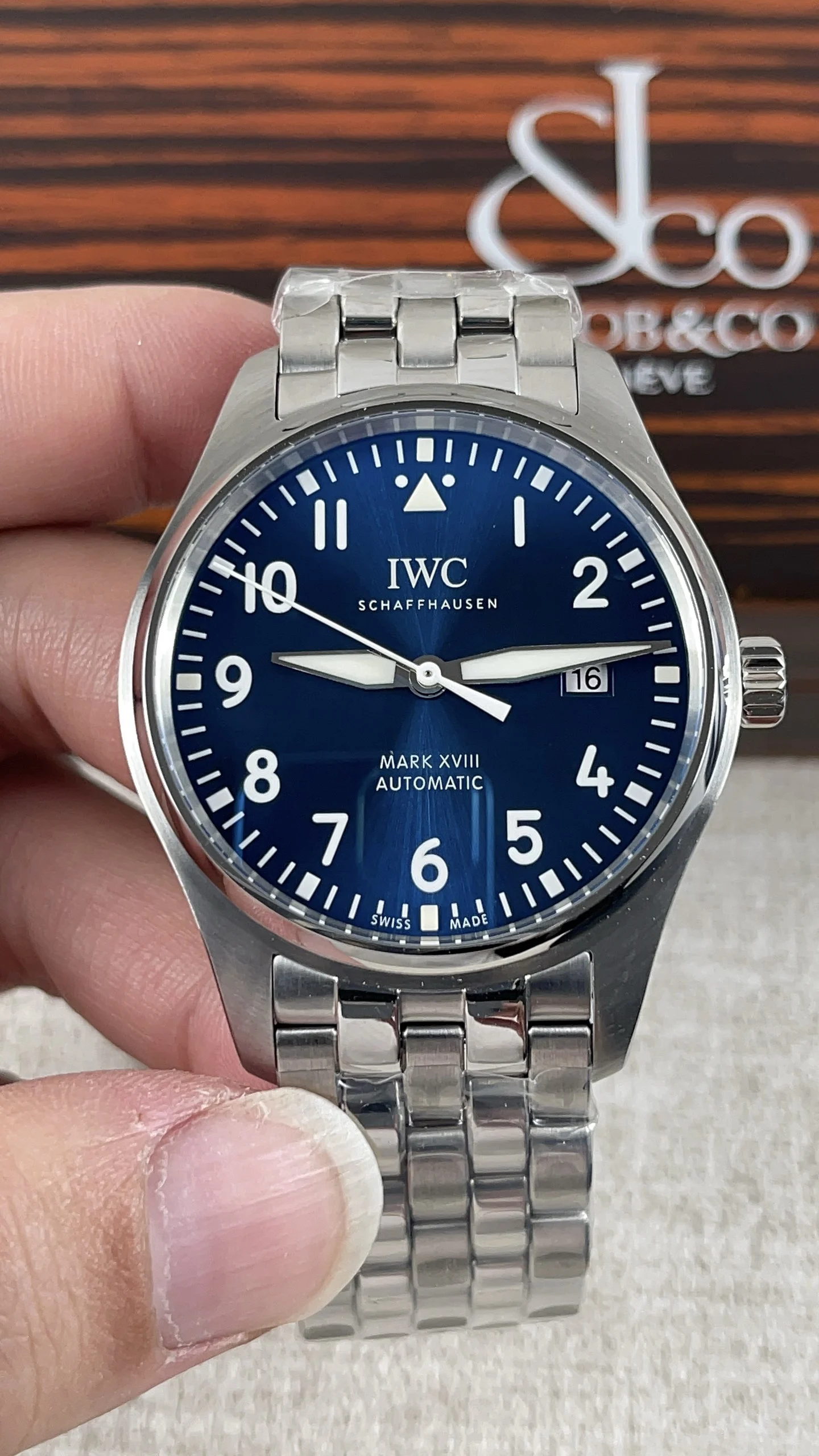 IWC Pilot — photographed off the sweep