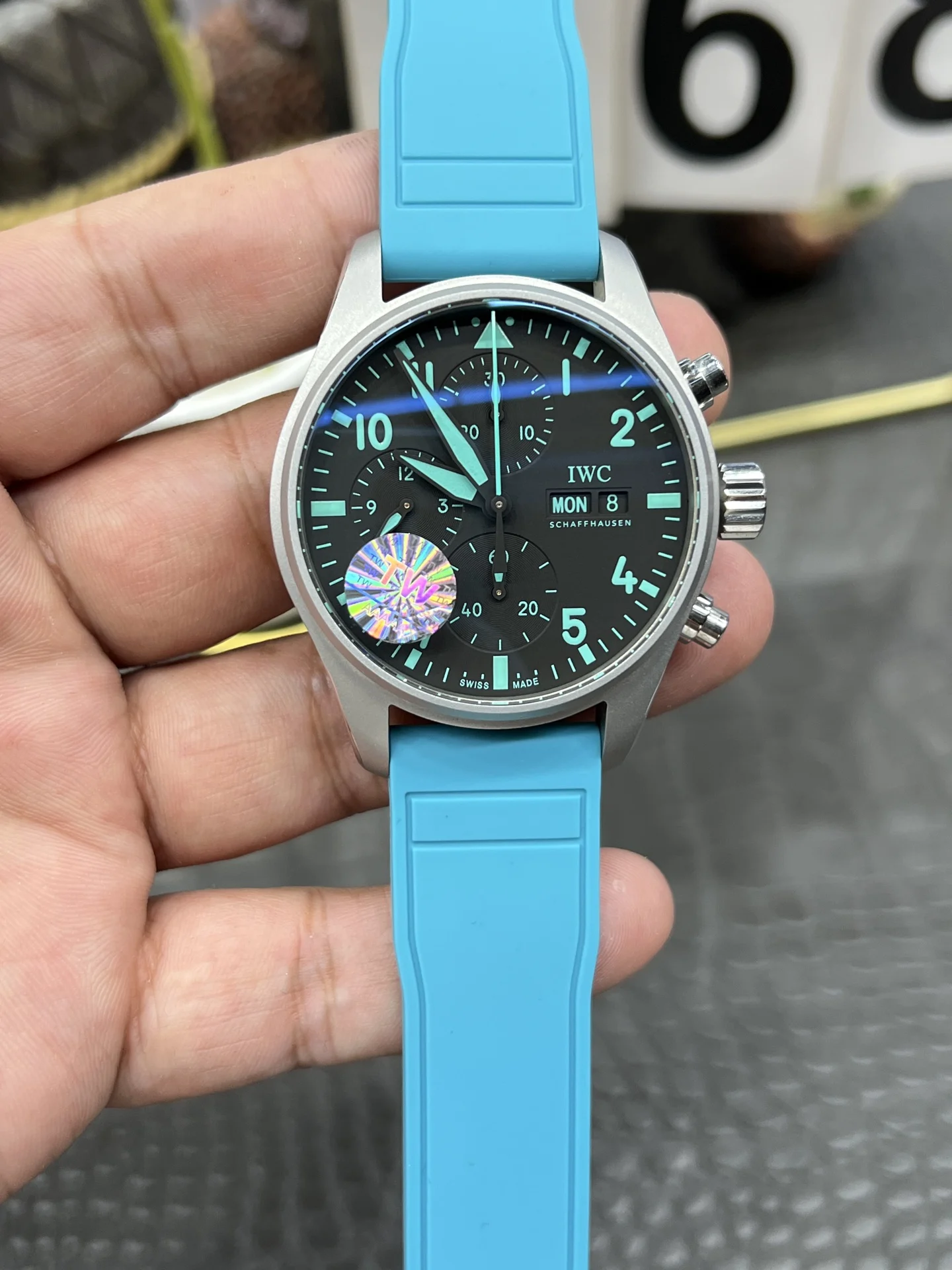 IWC Pilot 43mm — photographed off the sweep