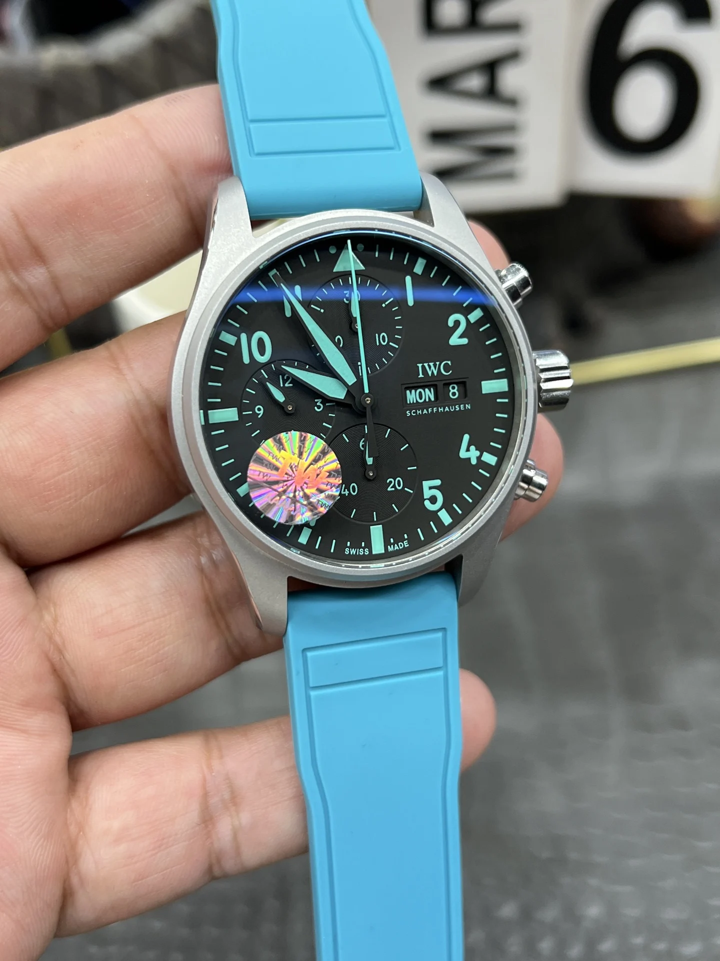 IWC Pilot 43mm — photographed off the sweep