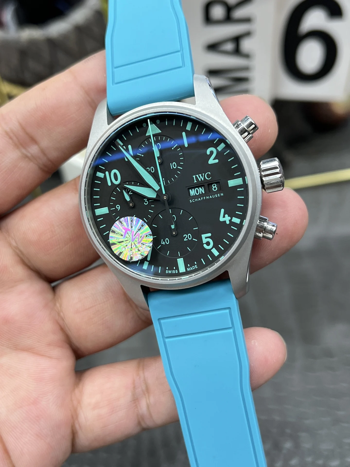 IWC Pilot 43mm — photographed off the sweep