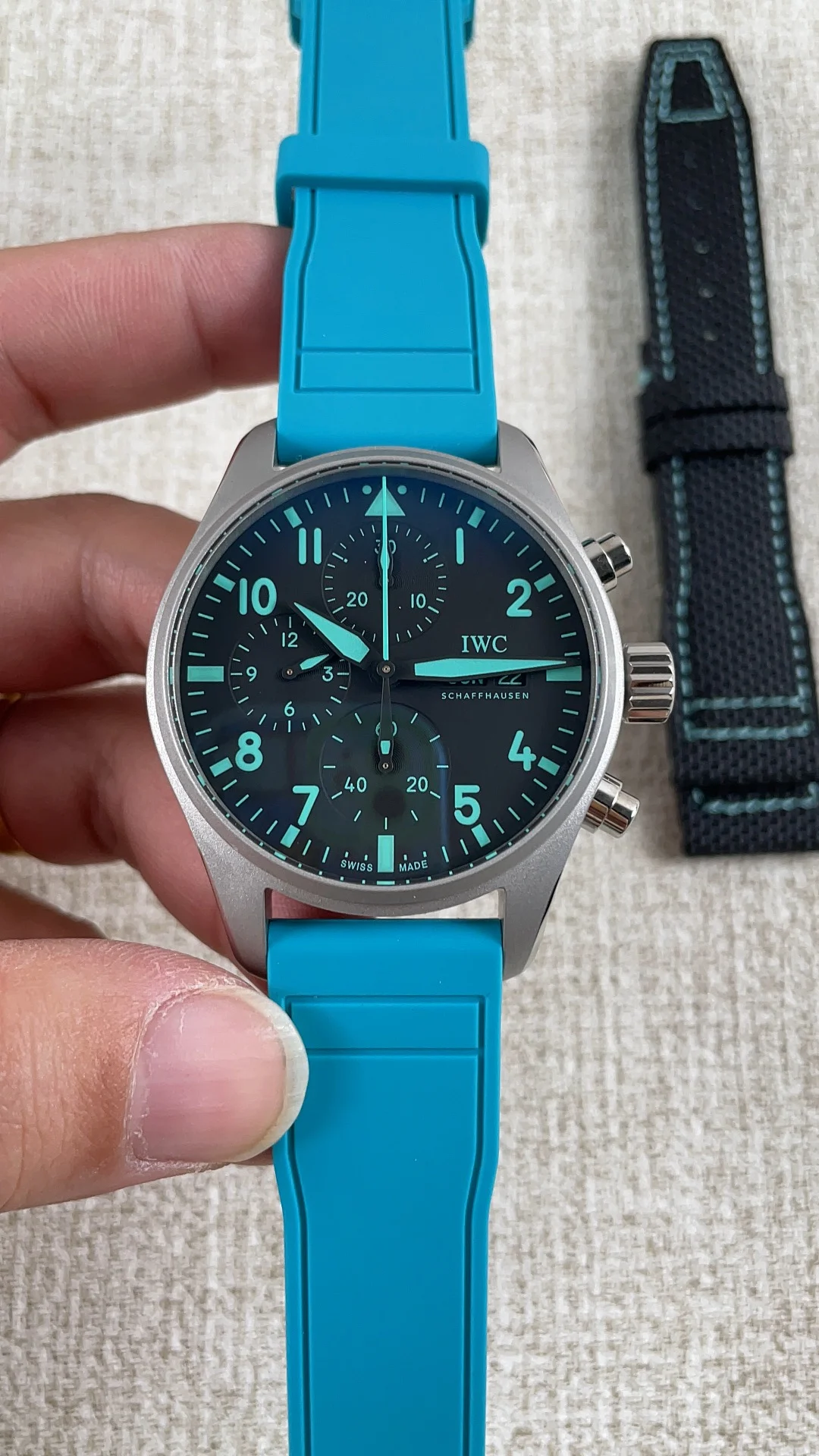 IWC Pilot — photographed off the sweep