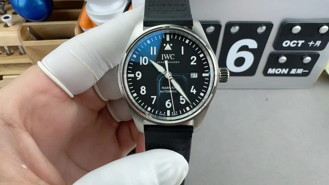 IWC Pilot Black Dial — photographed off the sweep