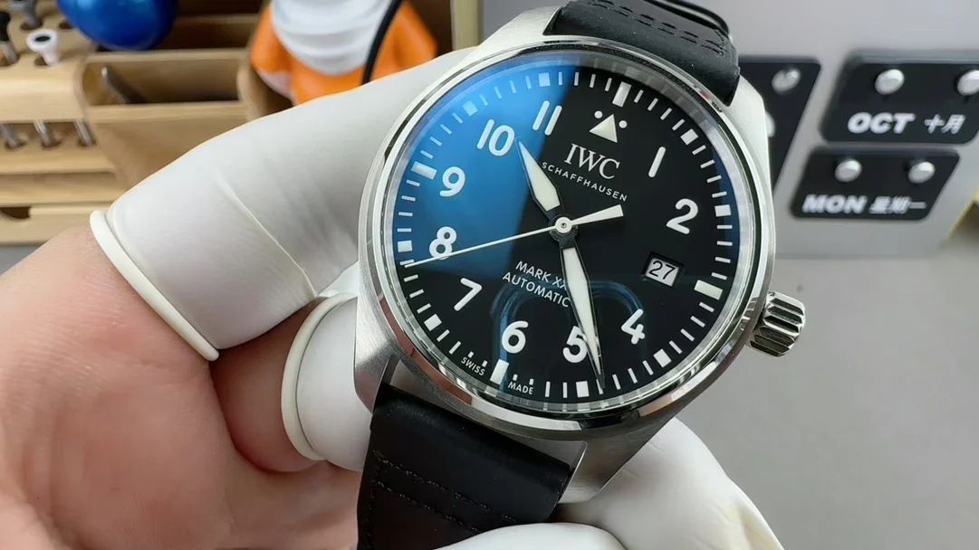 IWC Pilot Black Dial — photographed off the sweep