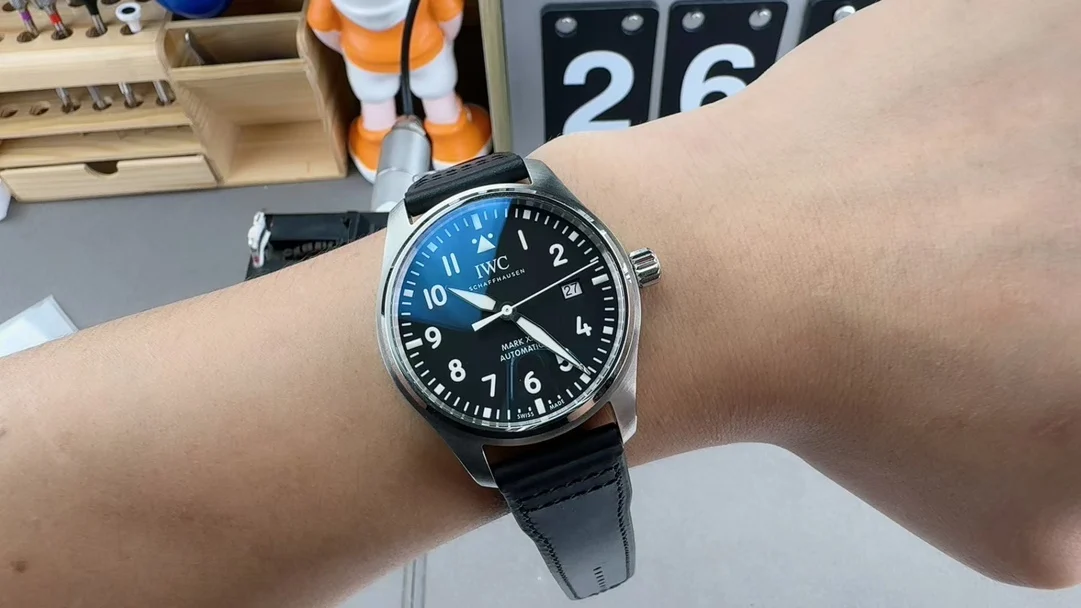 IWC Pilot Black Dial — photographed off the sweep