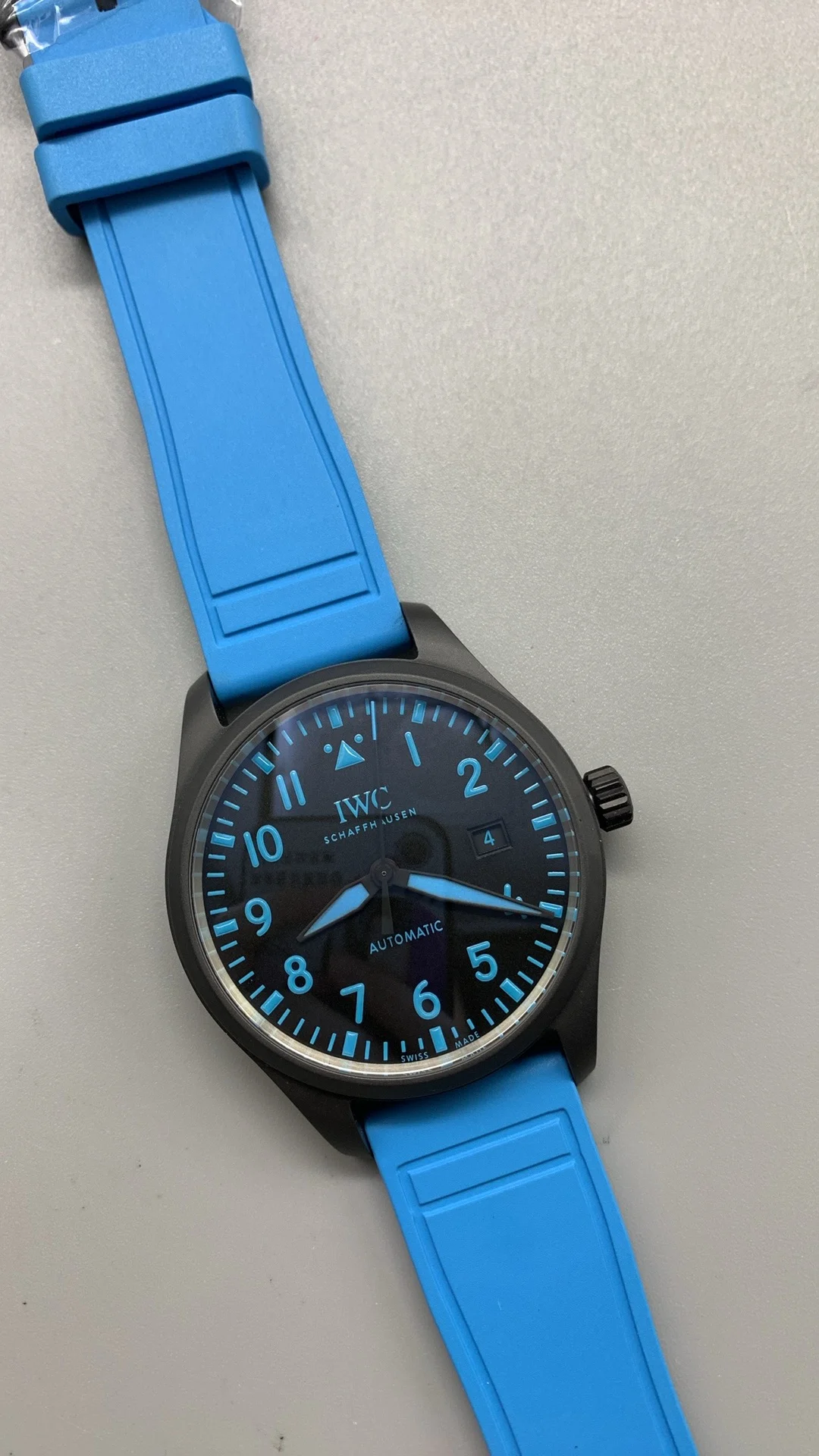 IWC Pilot Black Dial — photographed off the sweep