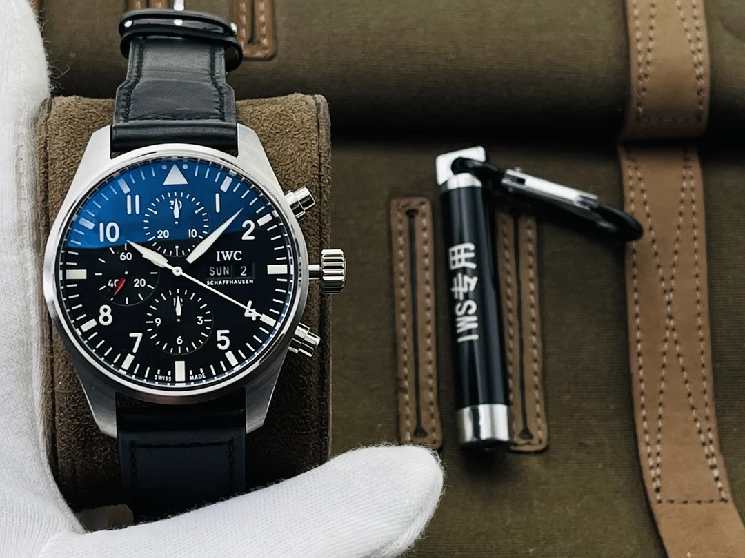 IWC Pilot Blue Dial 43mm — photographed off the sweep