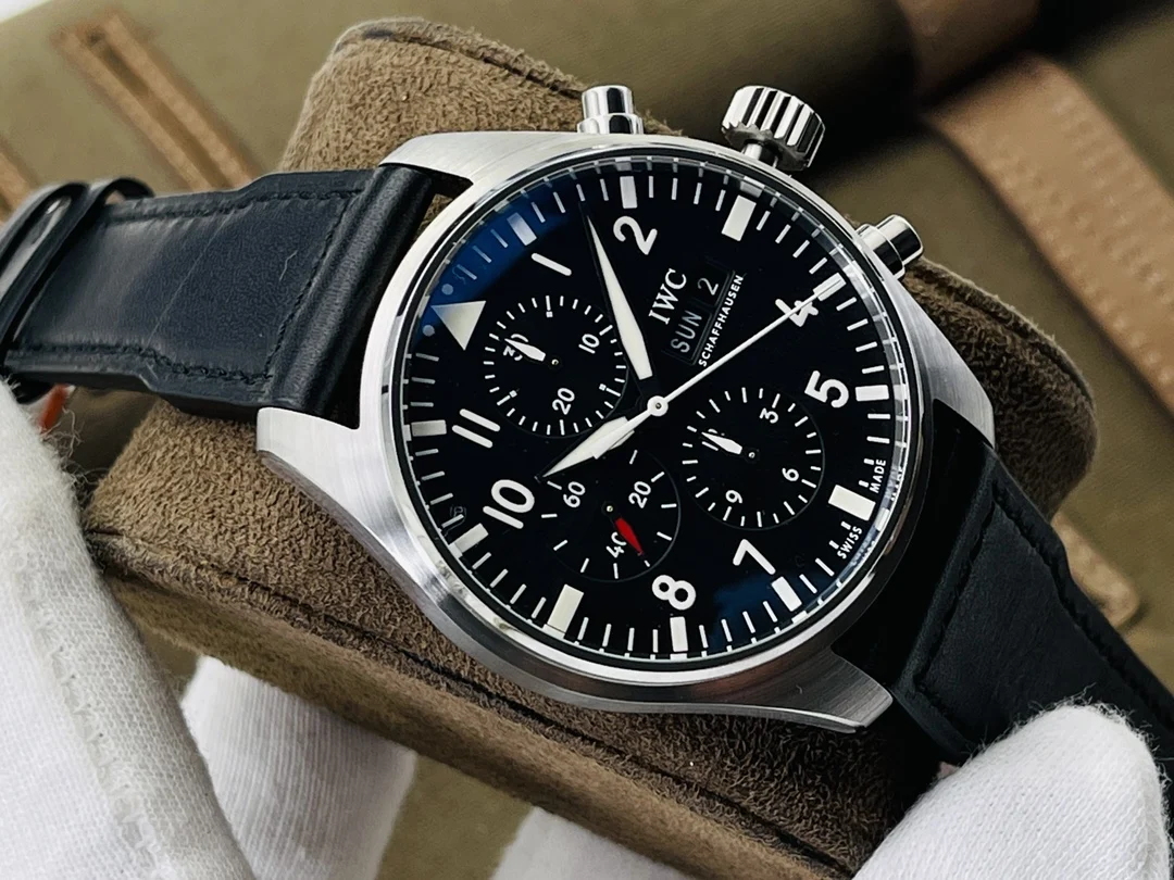 IWC Pilot Blue Dial 43mm — photographed off the sweep