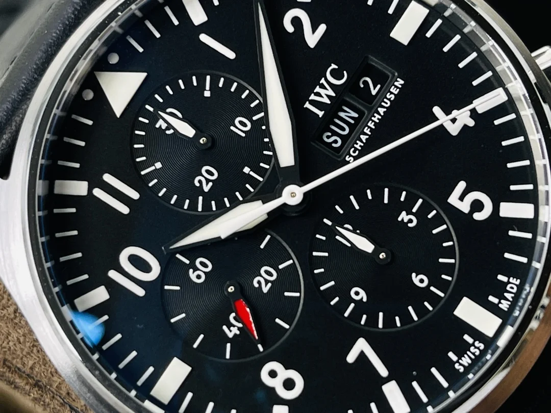 IWC Pilot Blue Dial 43mm — photographed off the sweep