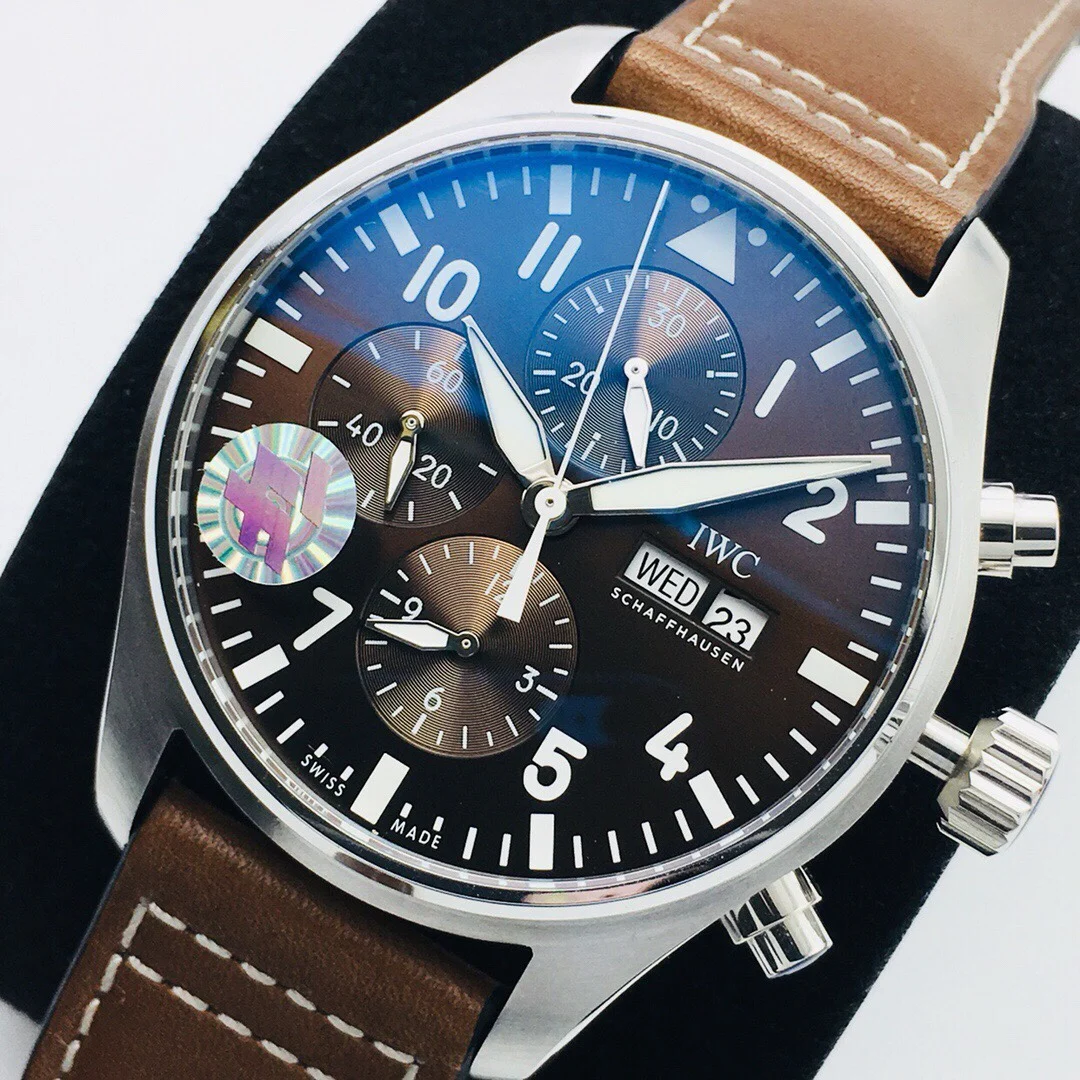 IWC Pilot Blue Dial 43mm — photographed off the sweep
