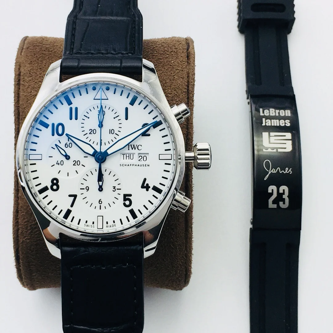 IWC Pilot Blue Dial 43mm — photographed off the sweep