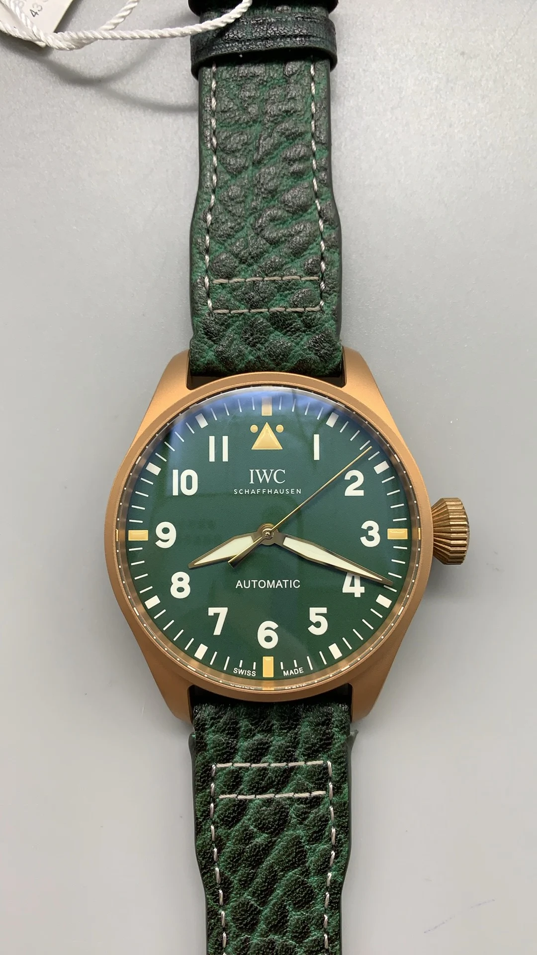 IWC Pilot Bronze — photographed off the sweep