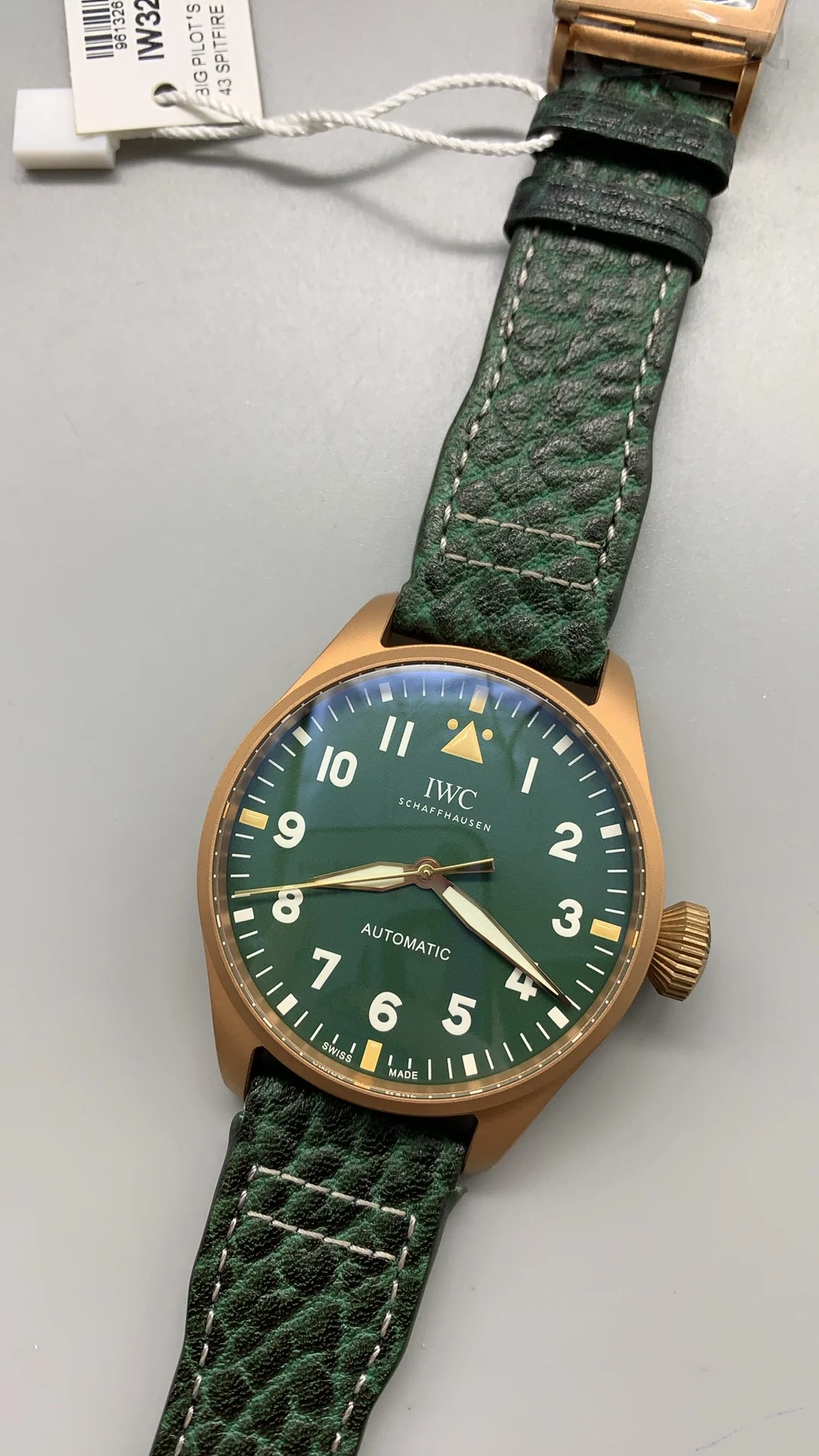 IWC Pilot Bronze — photographed off the sweep