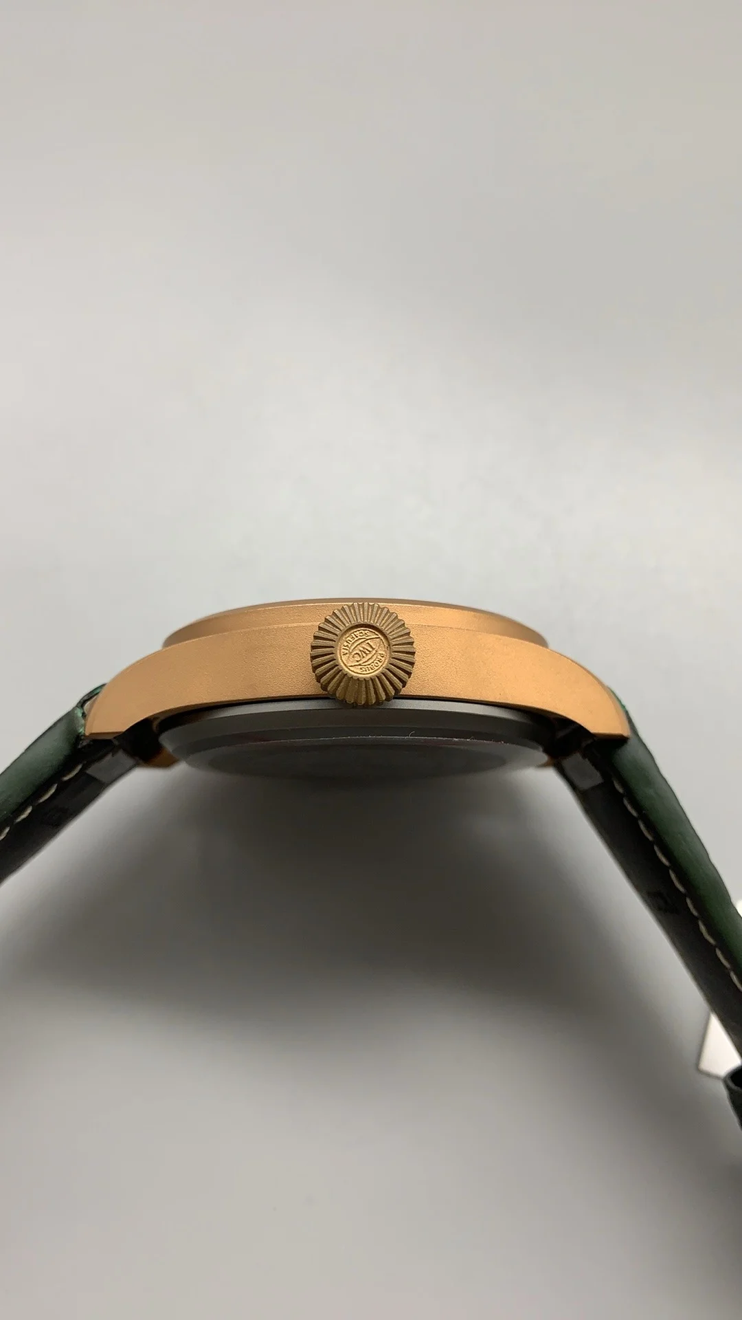 IWC Pilot Bronze — photographed off the sweep