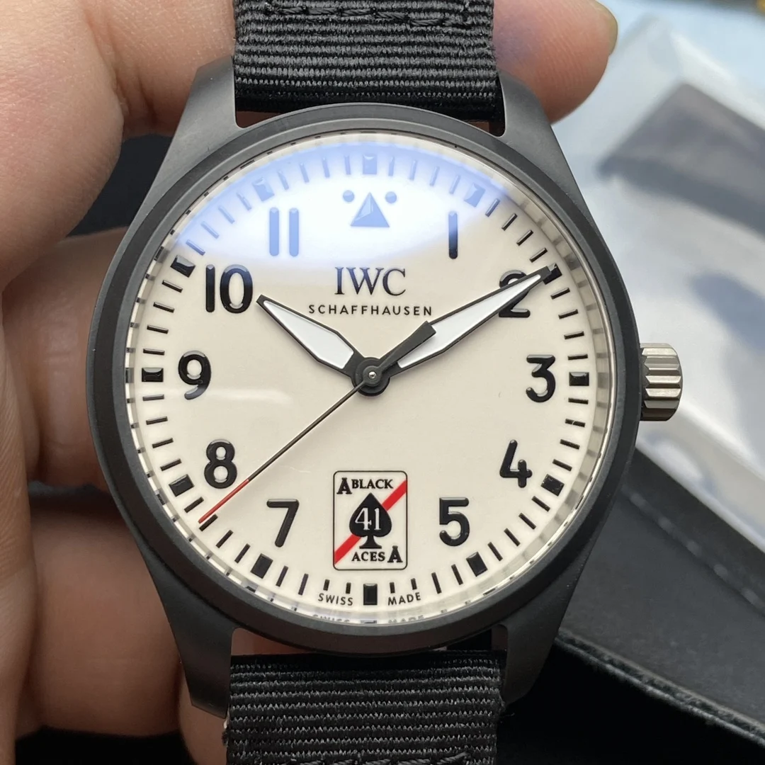 IWC Pilot Ceramic 40mm — photographed off the sweep