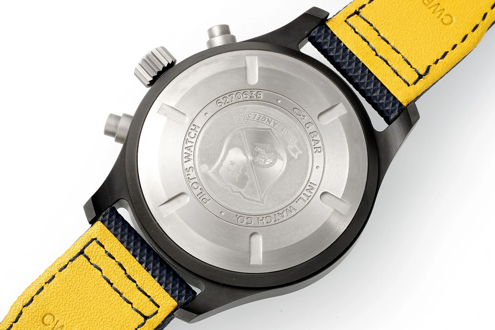IWC Pilot Ceramic 44 × 15.5mm — photographed off the sweep