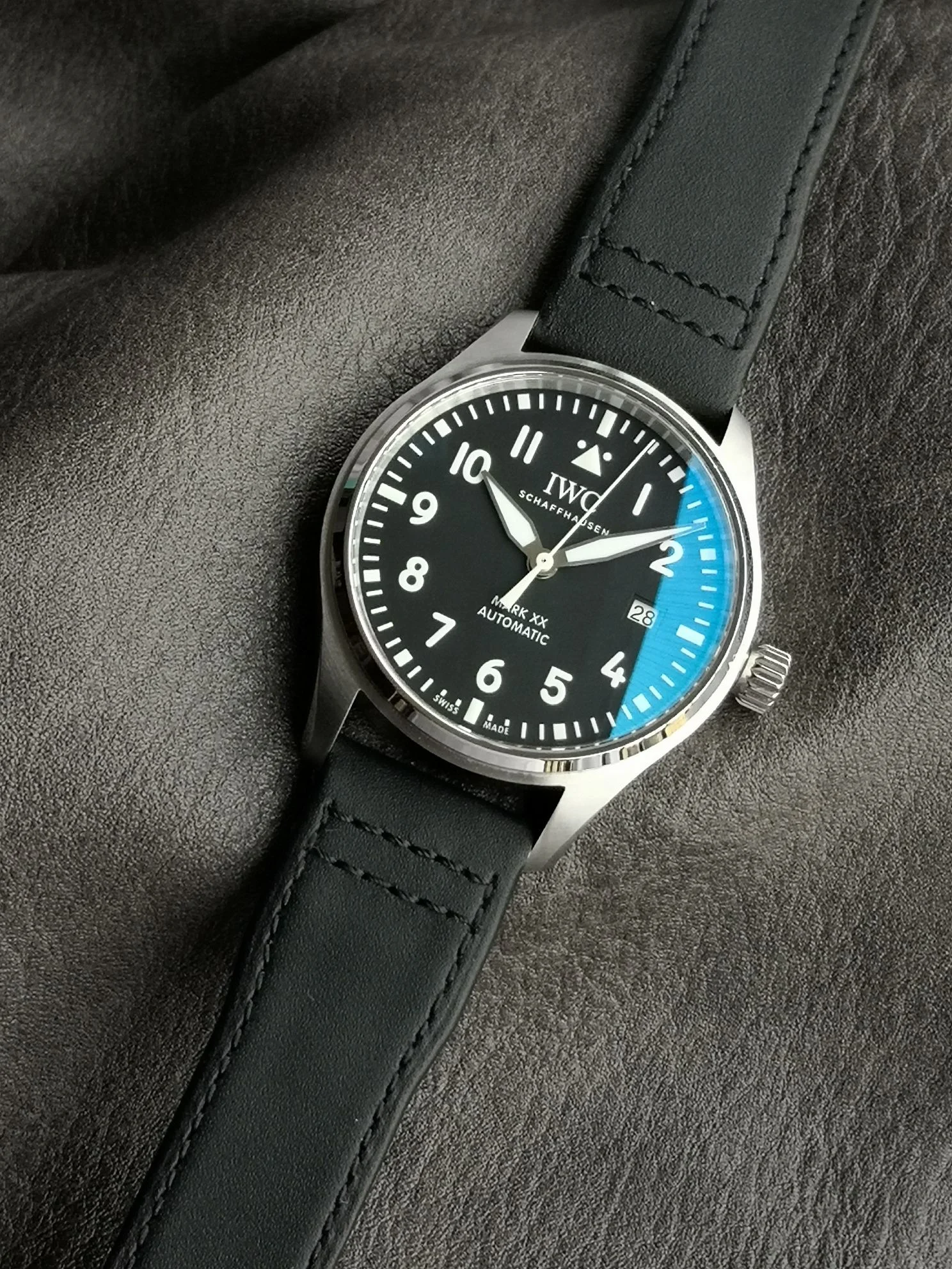 IWC Pilot Ceramic IW328101 — photographed off the sweep