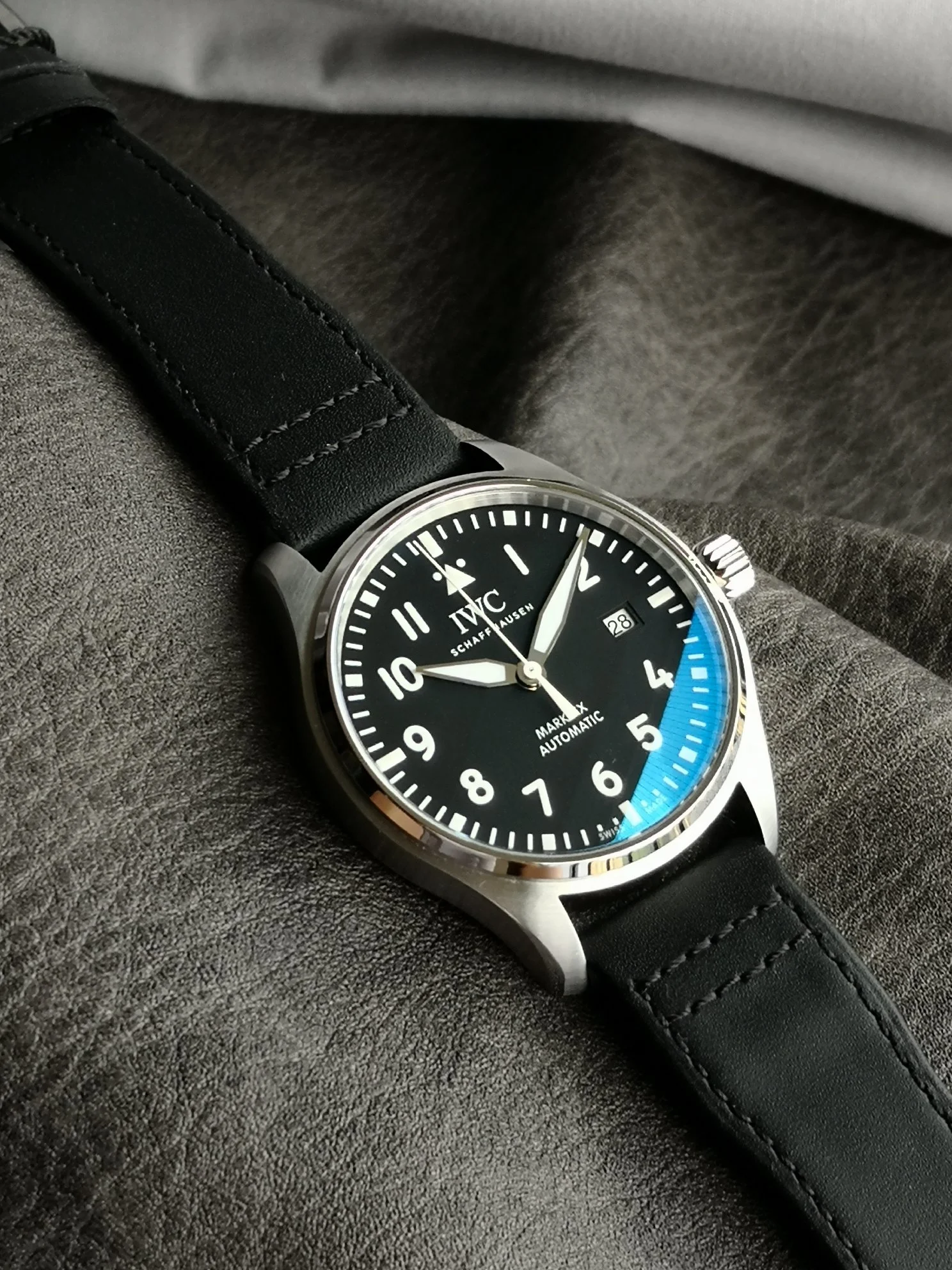 IWC Pilot Ceramic IW328101 — photographed off the sweep